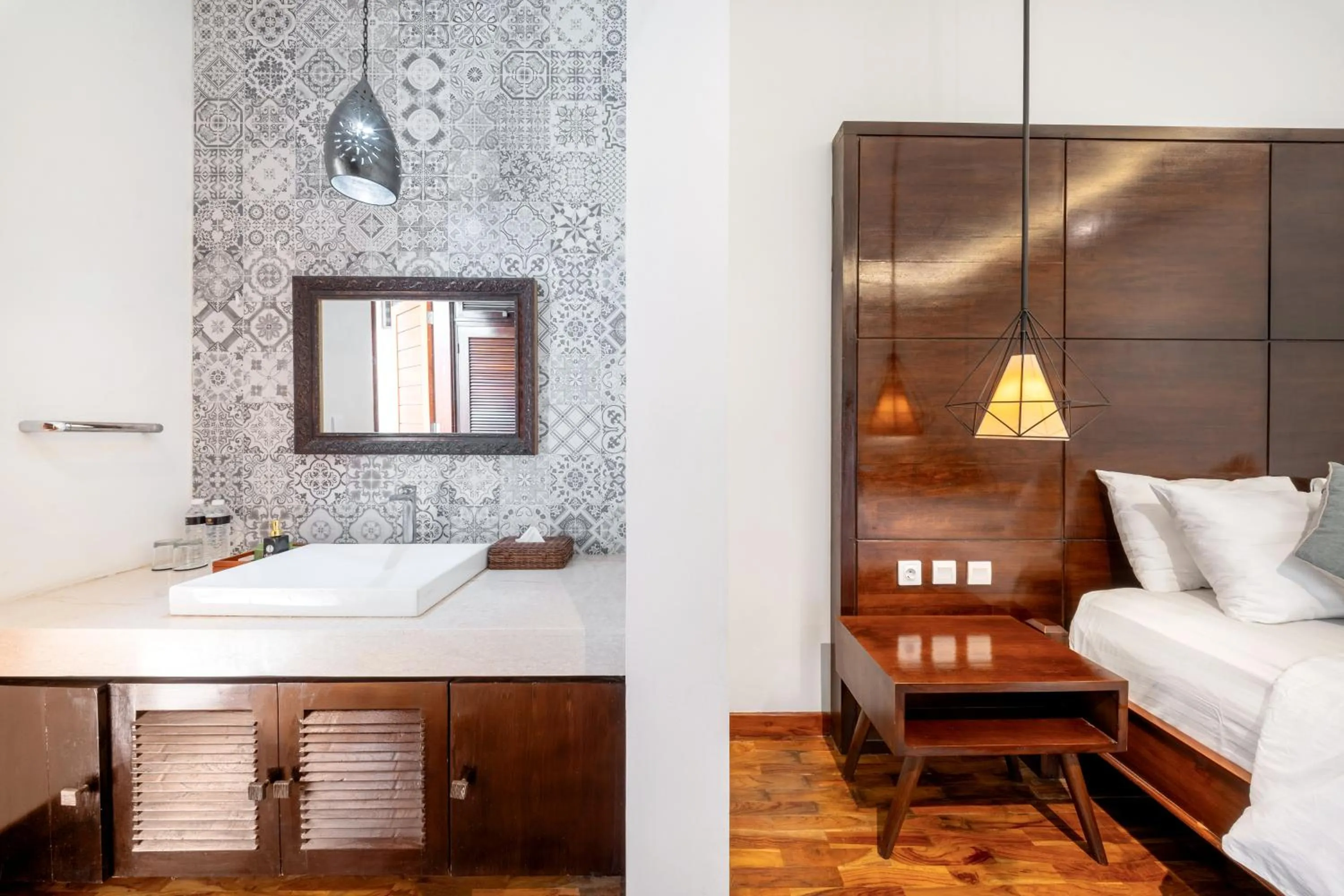 Bedroom, Bed in djabu Canggu Beach Villa