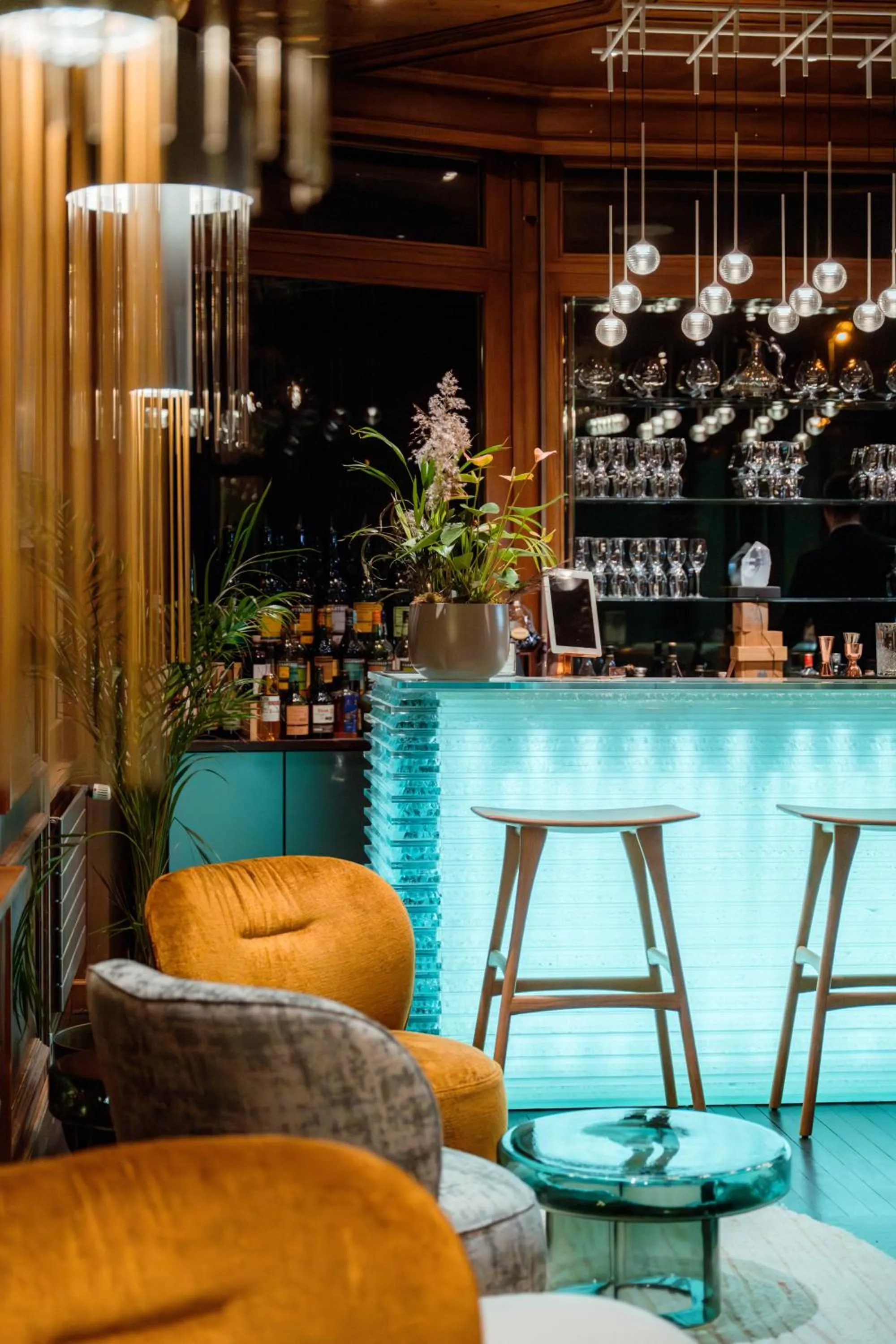 Lounge or bar in Le Hameau Albert 1er - Relais & Châteaux