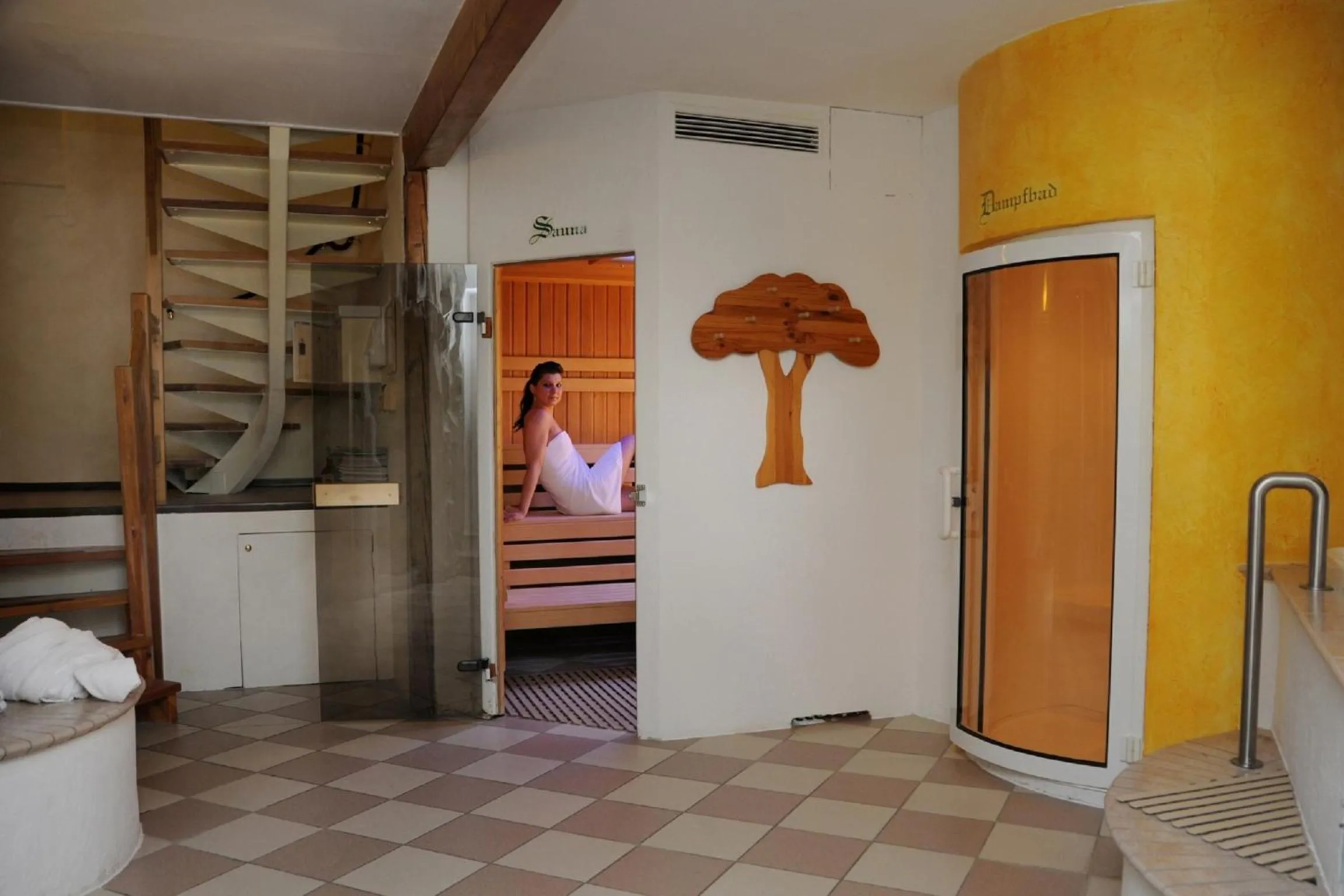 Sauna, Bed in Villa Bucher - Metnitztalerhof