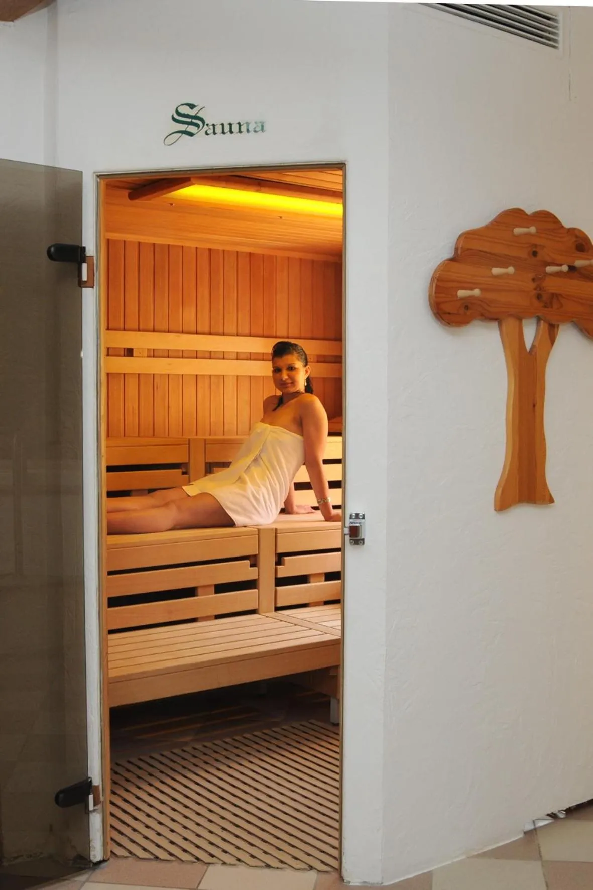 Sauna, Bed in Villa Bucher - Metnitztalerhof