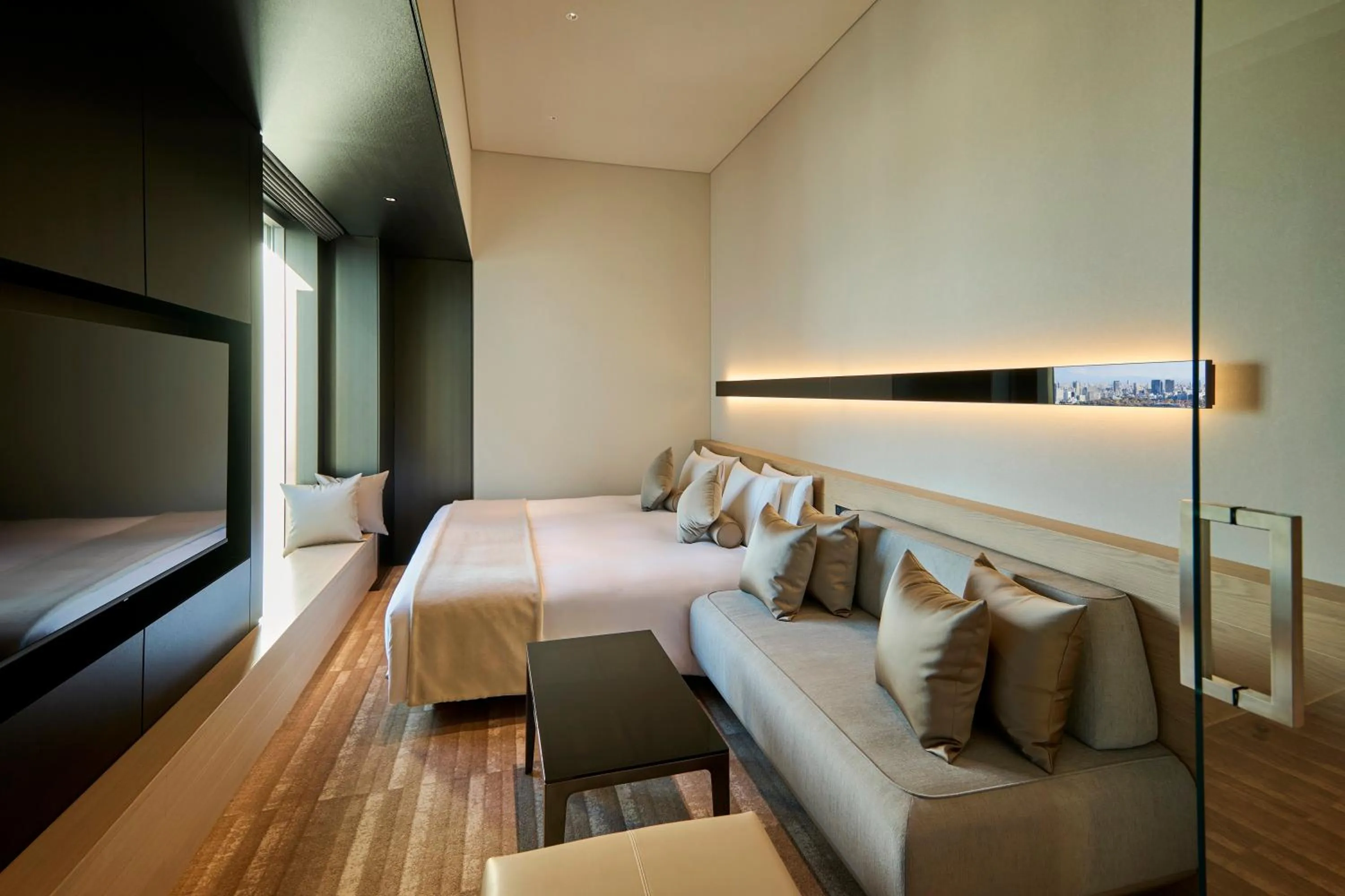 Photo of the whole room, Bed in The Royal Park Hotel Iconic Tokyo Shiodome