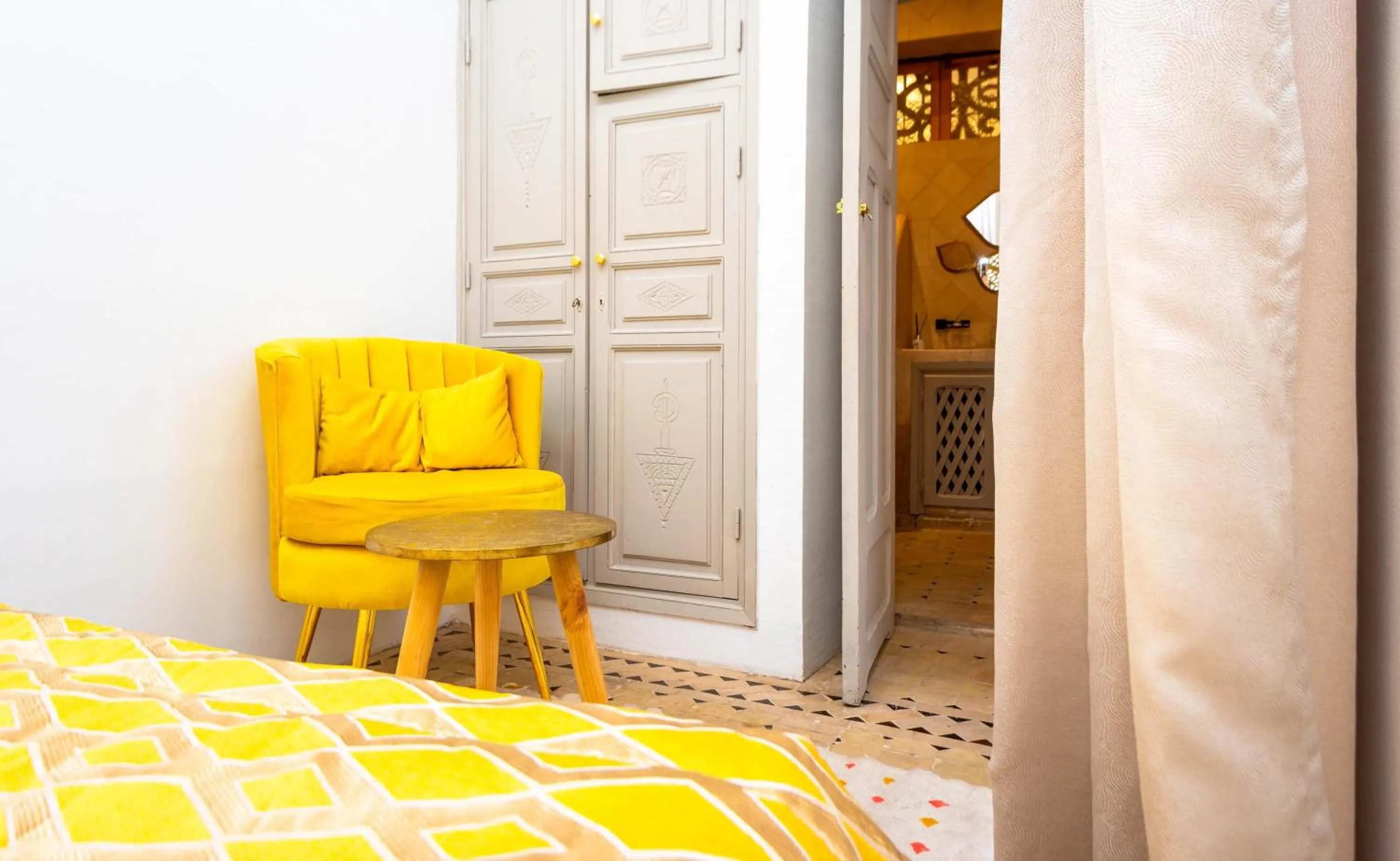 Bedroom, Bed in Riad La Croix Berbere