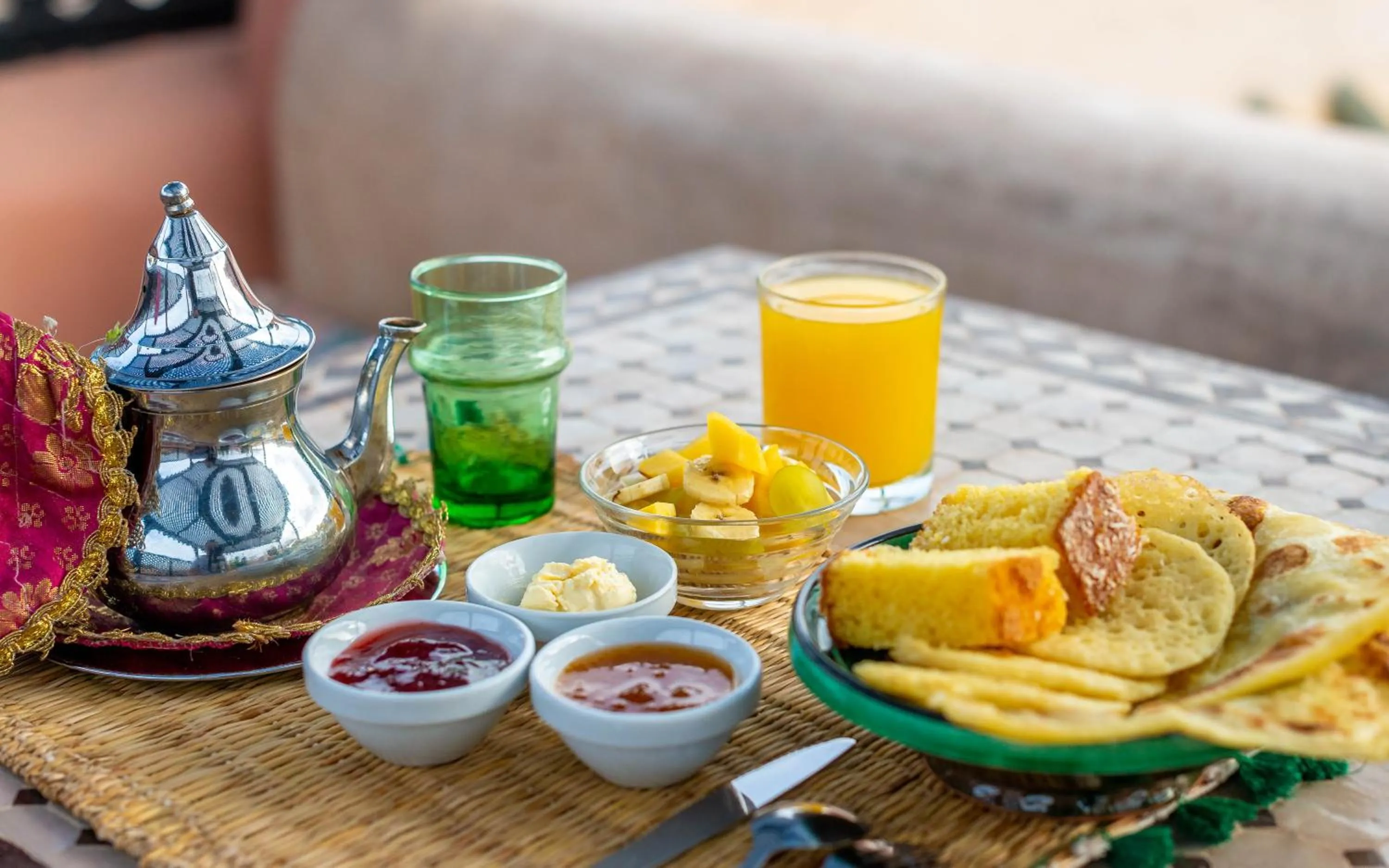 Living room in Riad La Croix Berbere