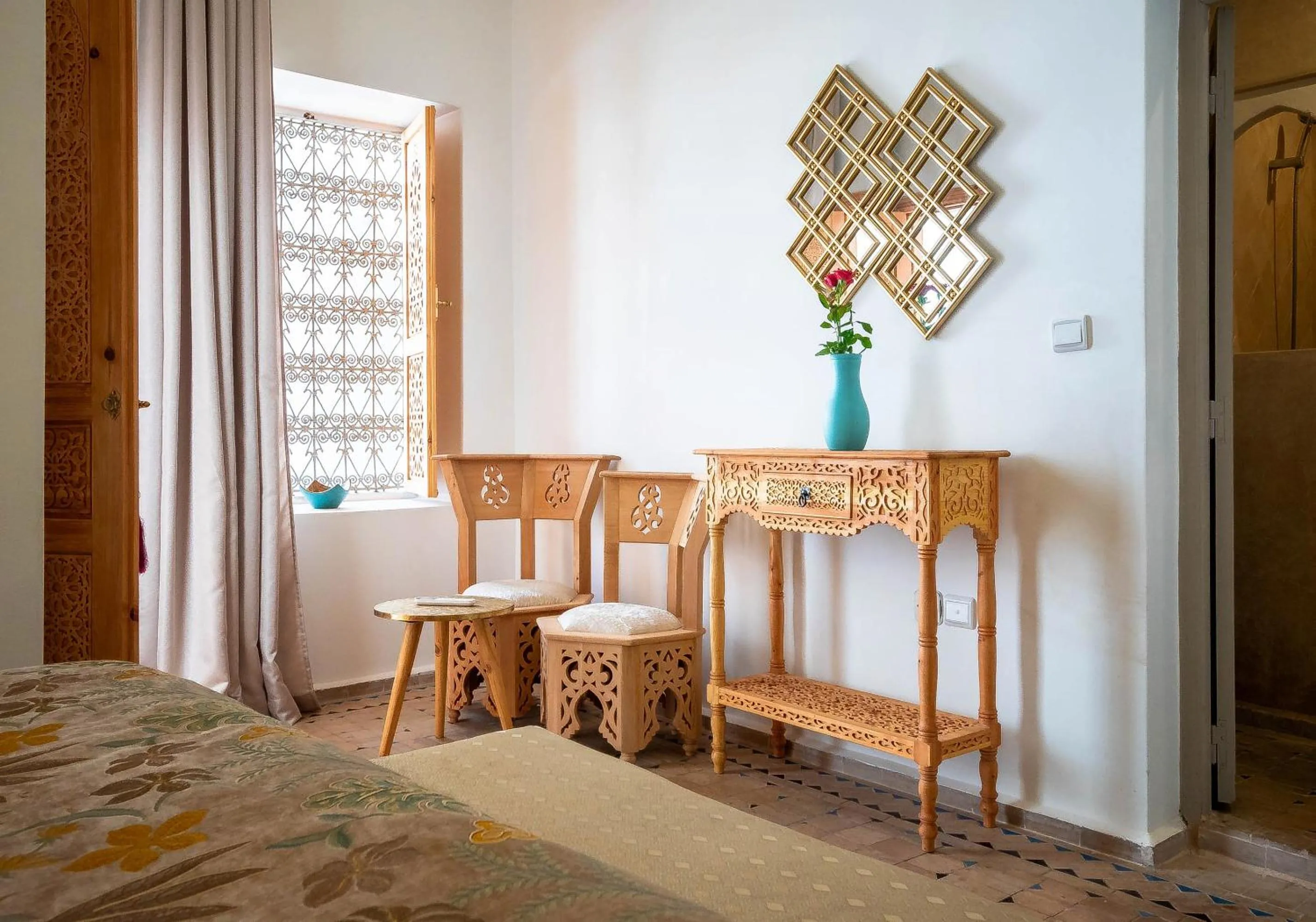 Bedroom, Bed in Riad La Croix Berbere