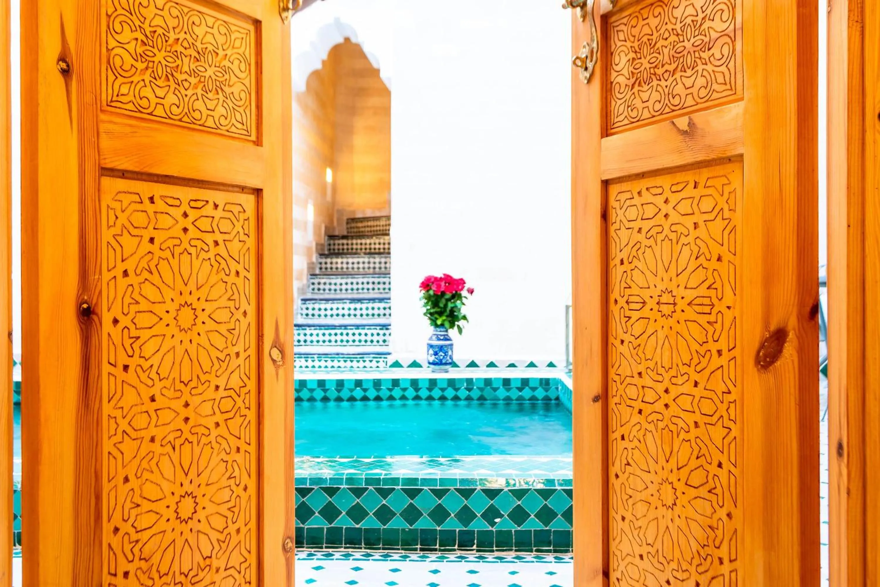 Pool view in Riad La Croix Berbere