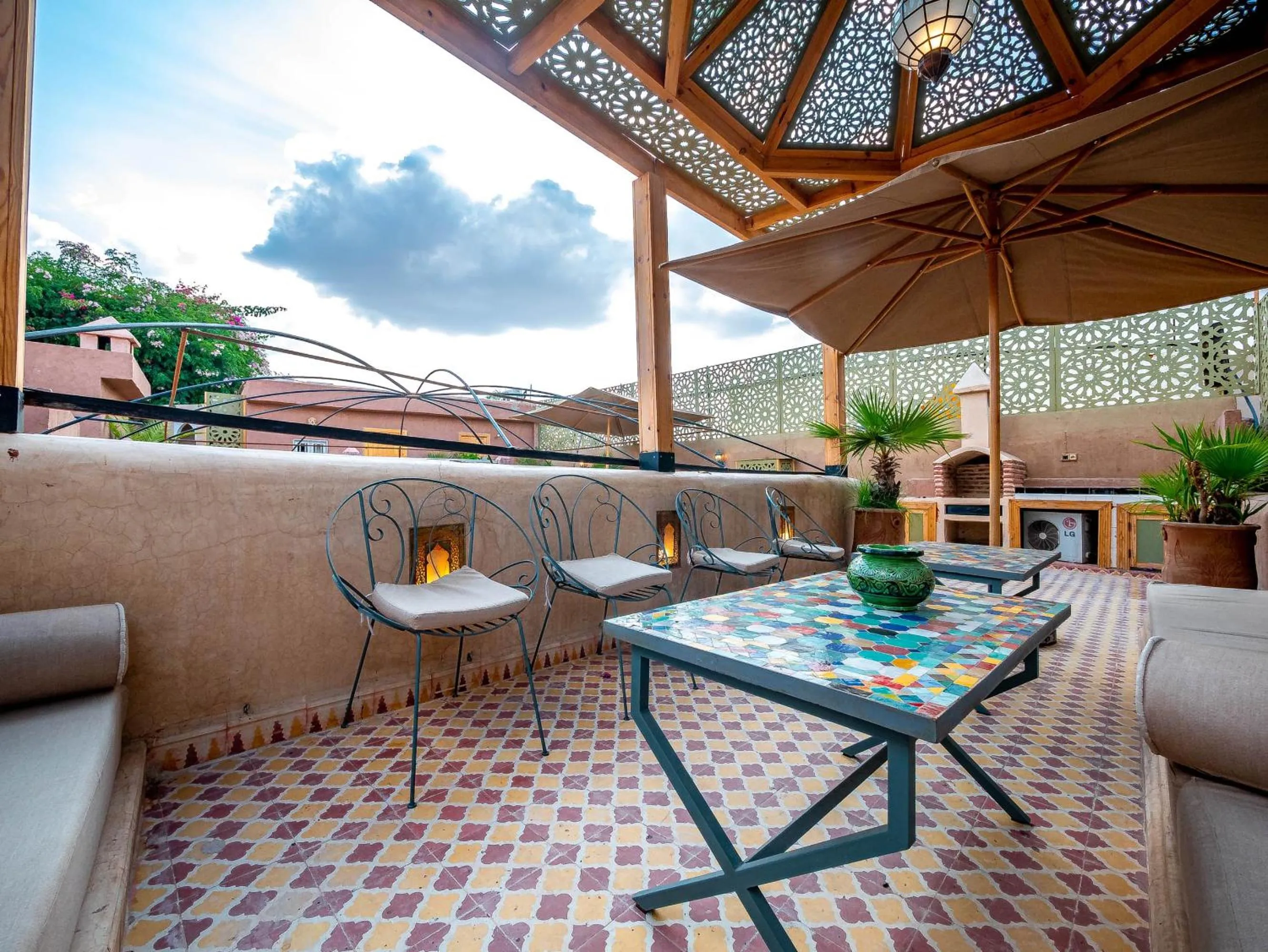 Patio in Riad La Croix Berbere