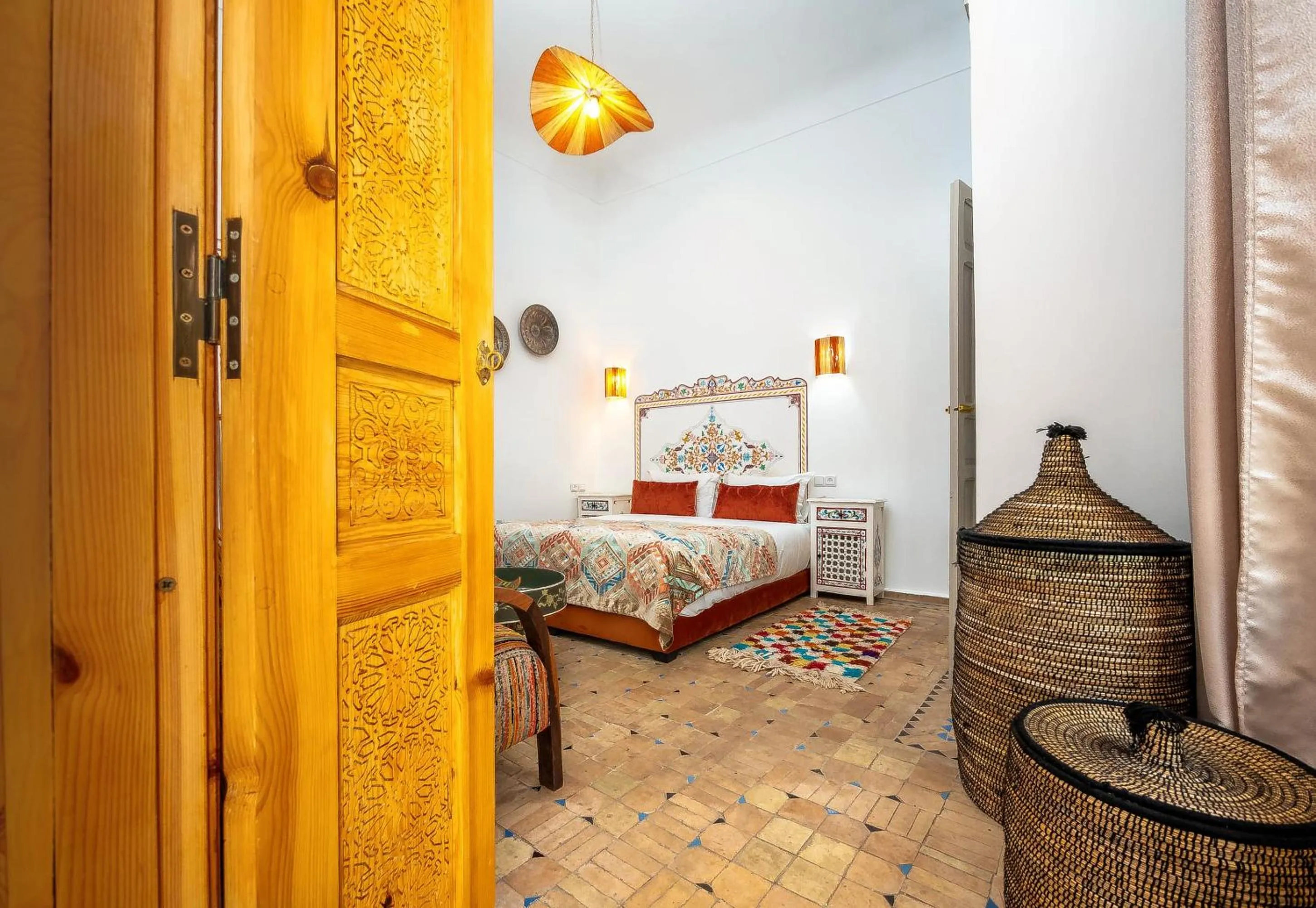 Bedroom, Bed in Riad La Croix Berbere