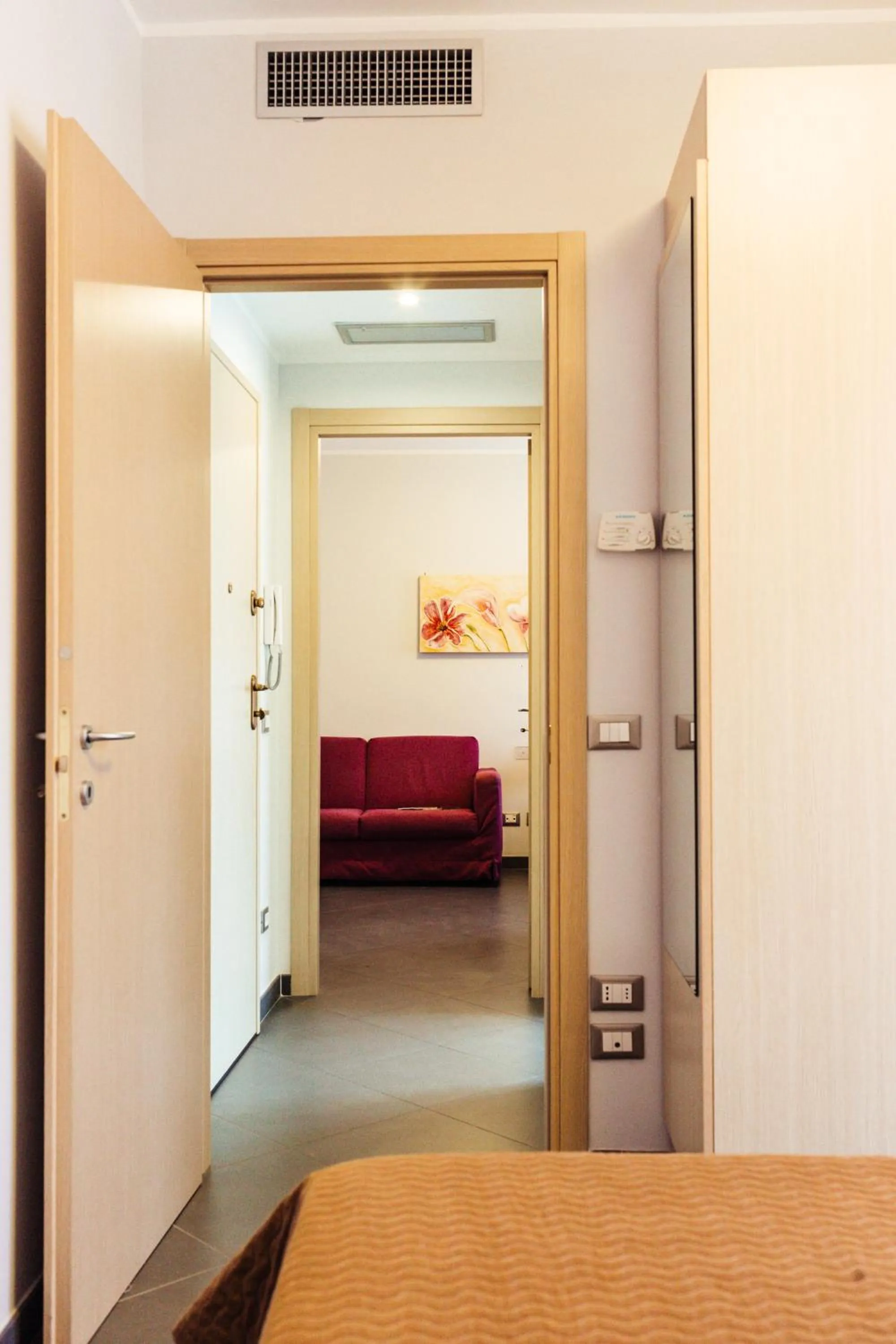 Living room, Bed in Residence Greco