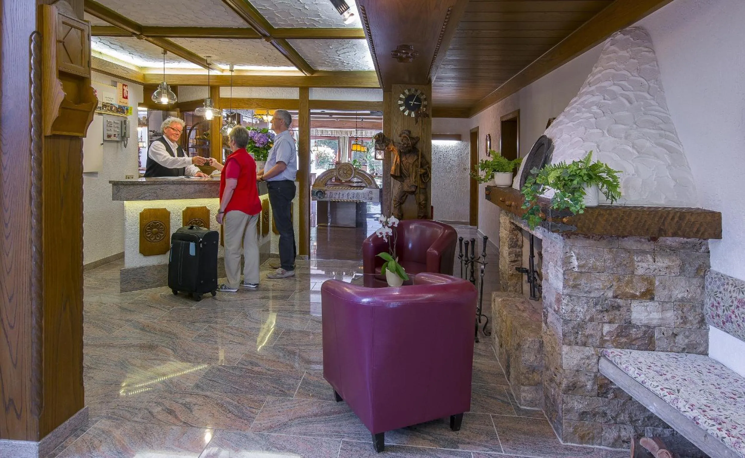 Lobby or reception in Hotel Schloessmann Garni