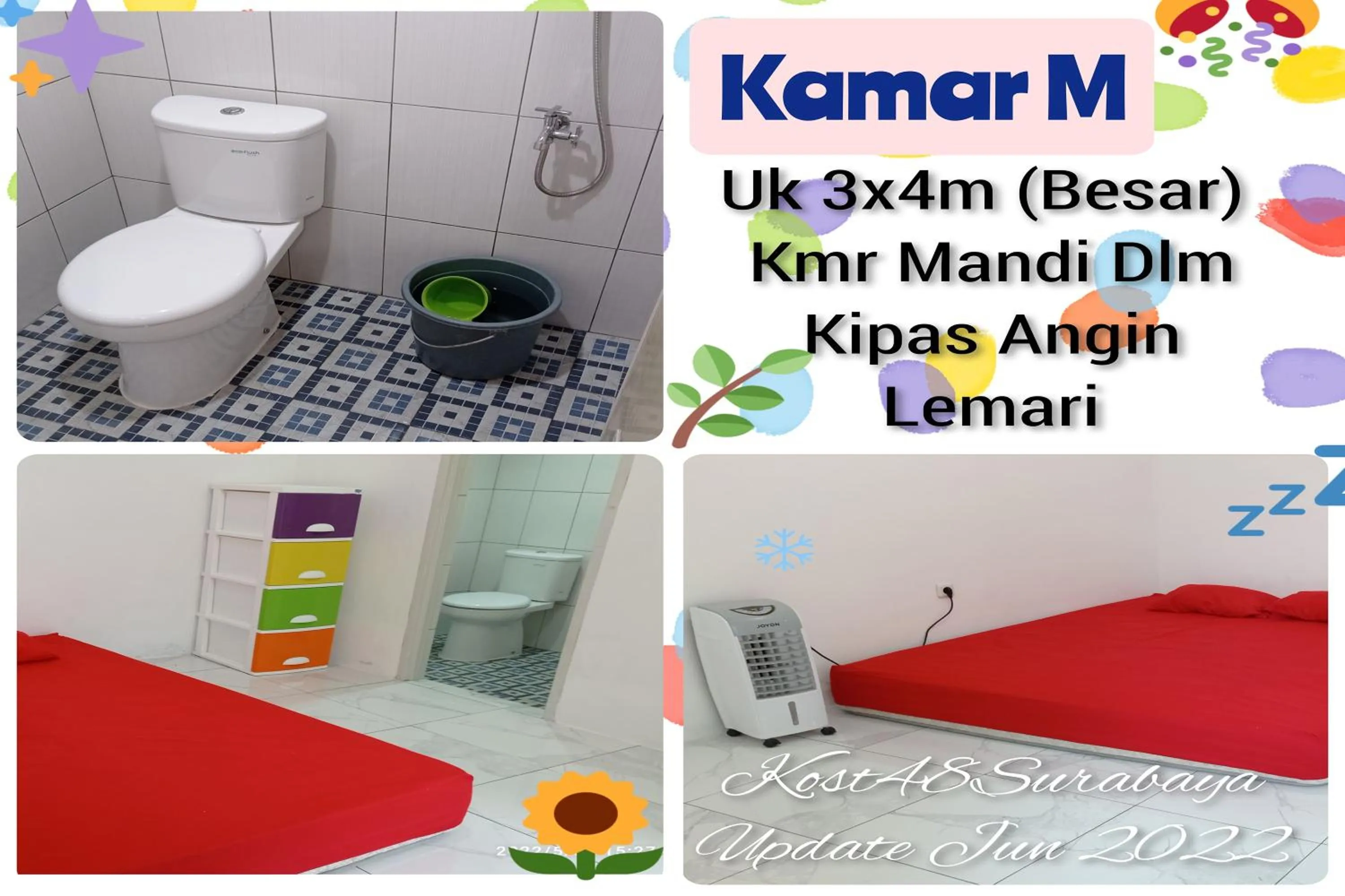 Text overlay in Kost 48 Surabaya