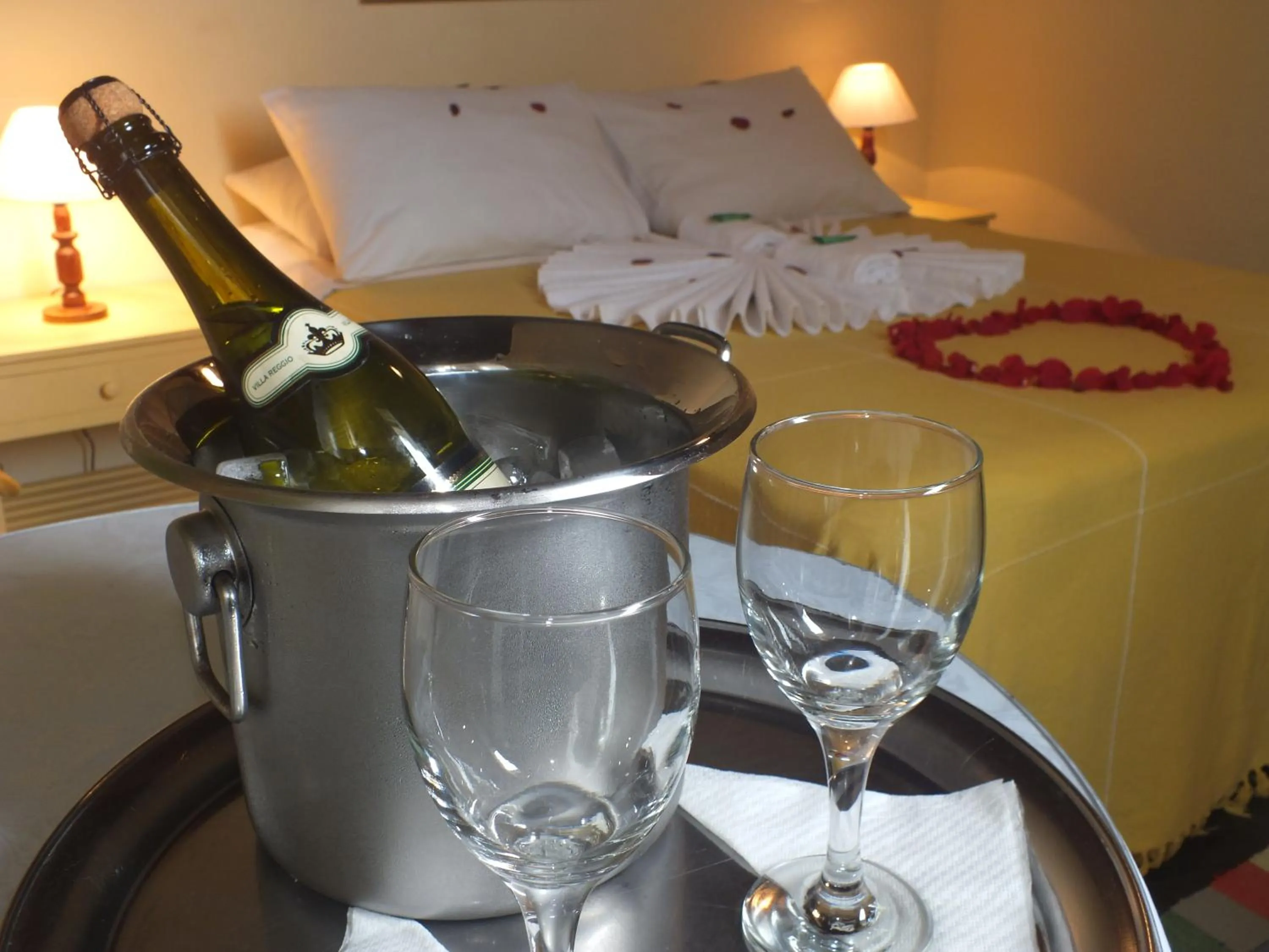 Bed in Pousada Hotel Praia dos Anjos