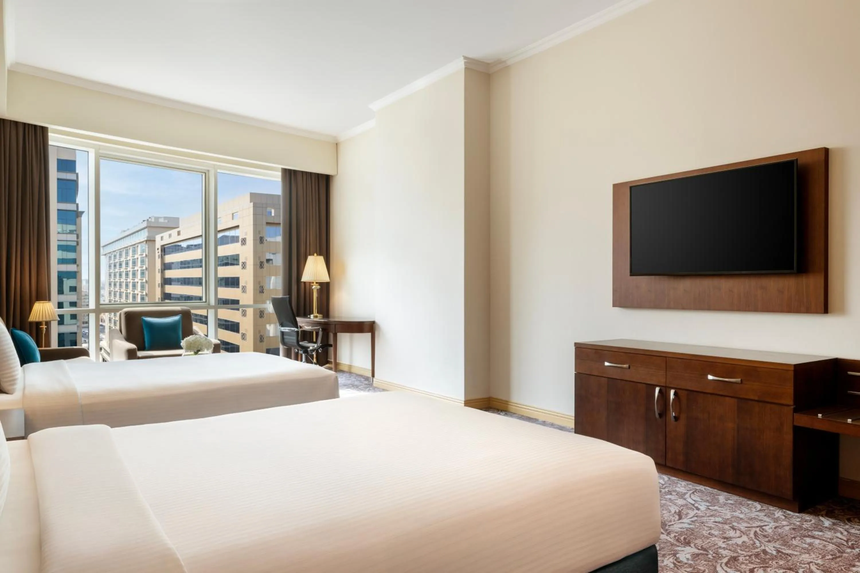 Bed in Golden Tulip Doha Hotel