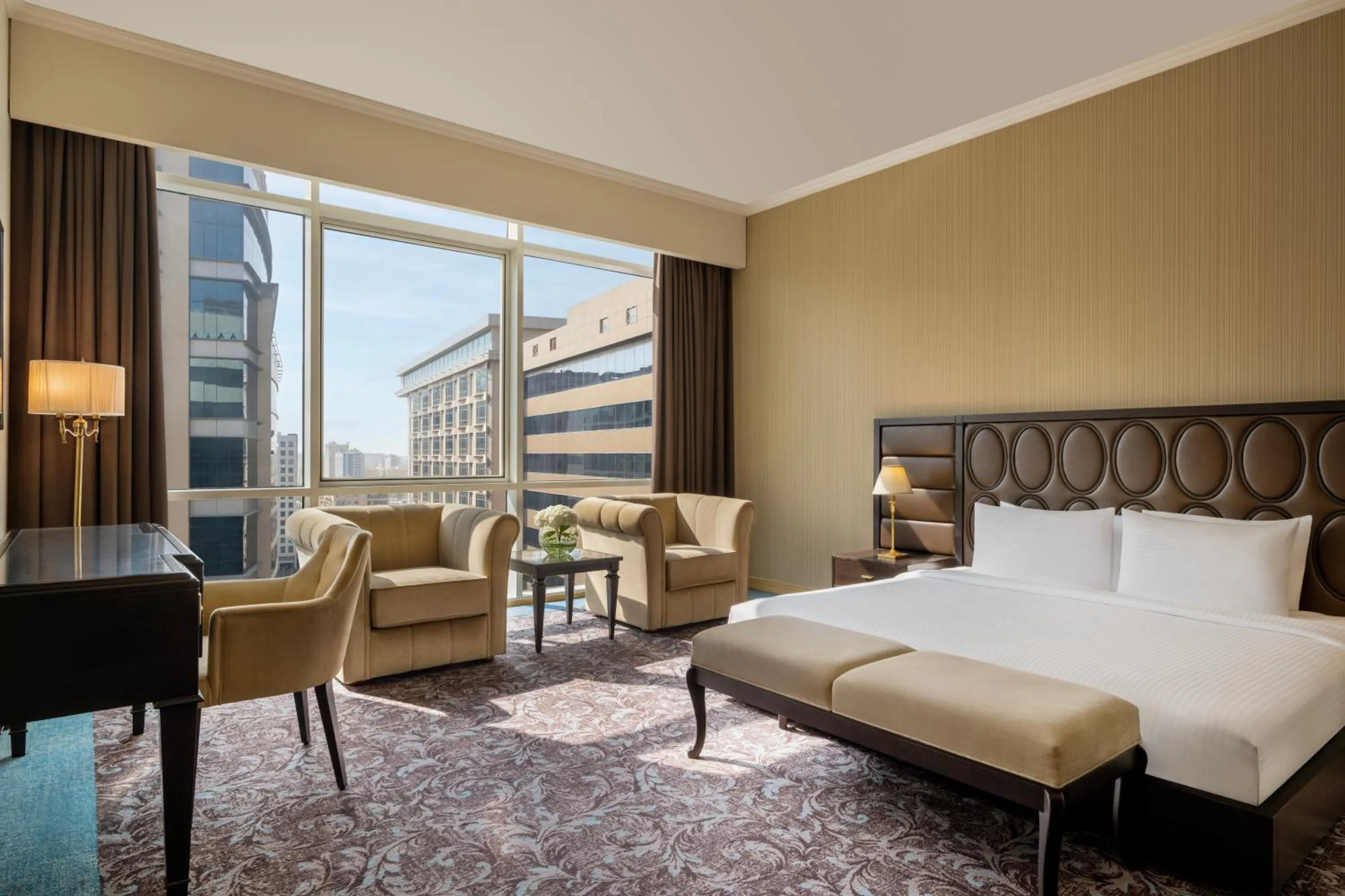 Bed in Golden Tulip Doha Hotel