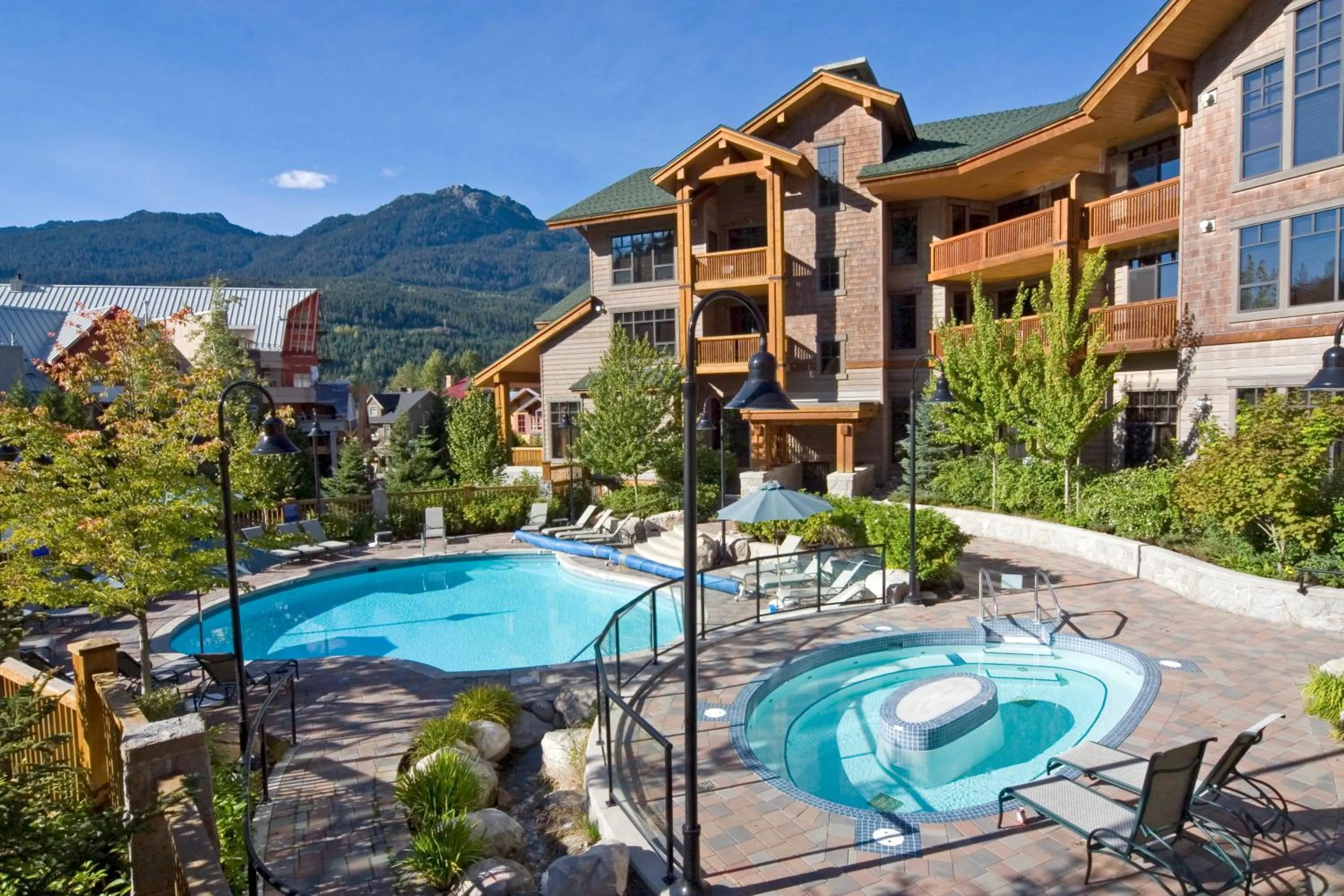 Swimming pool in First Tracks Lodge