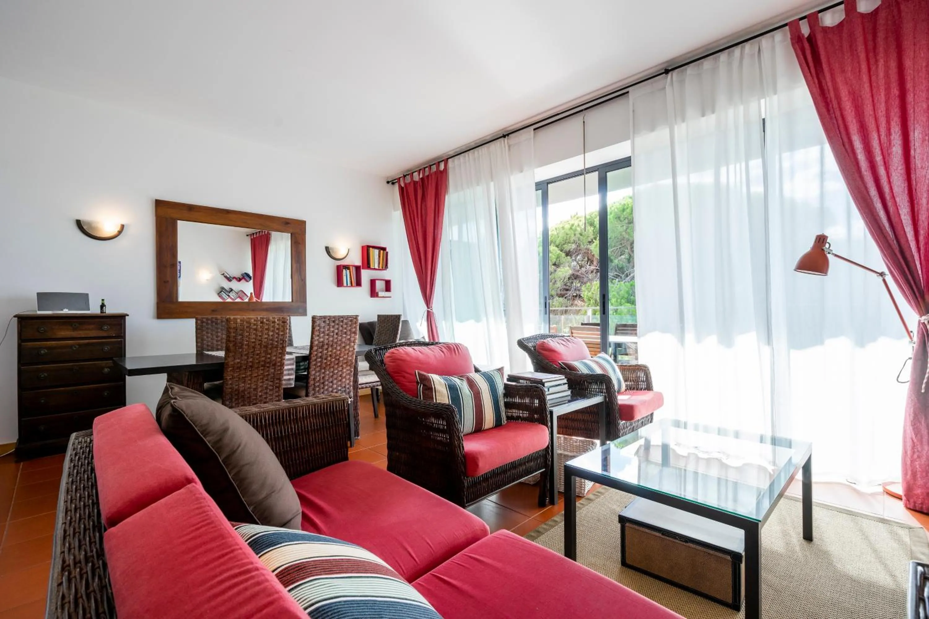 Living room, Bed in Golf Residence Apartment