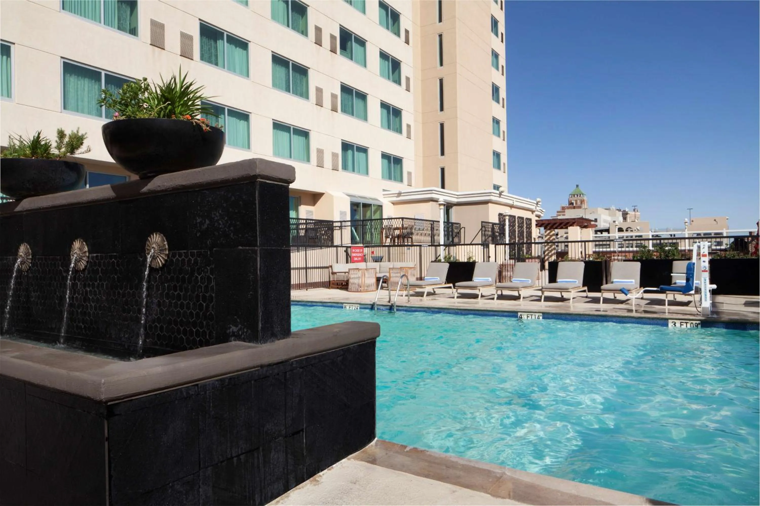 Pool view in DoubleTree by Hilton El Paso Downtown