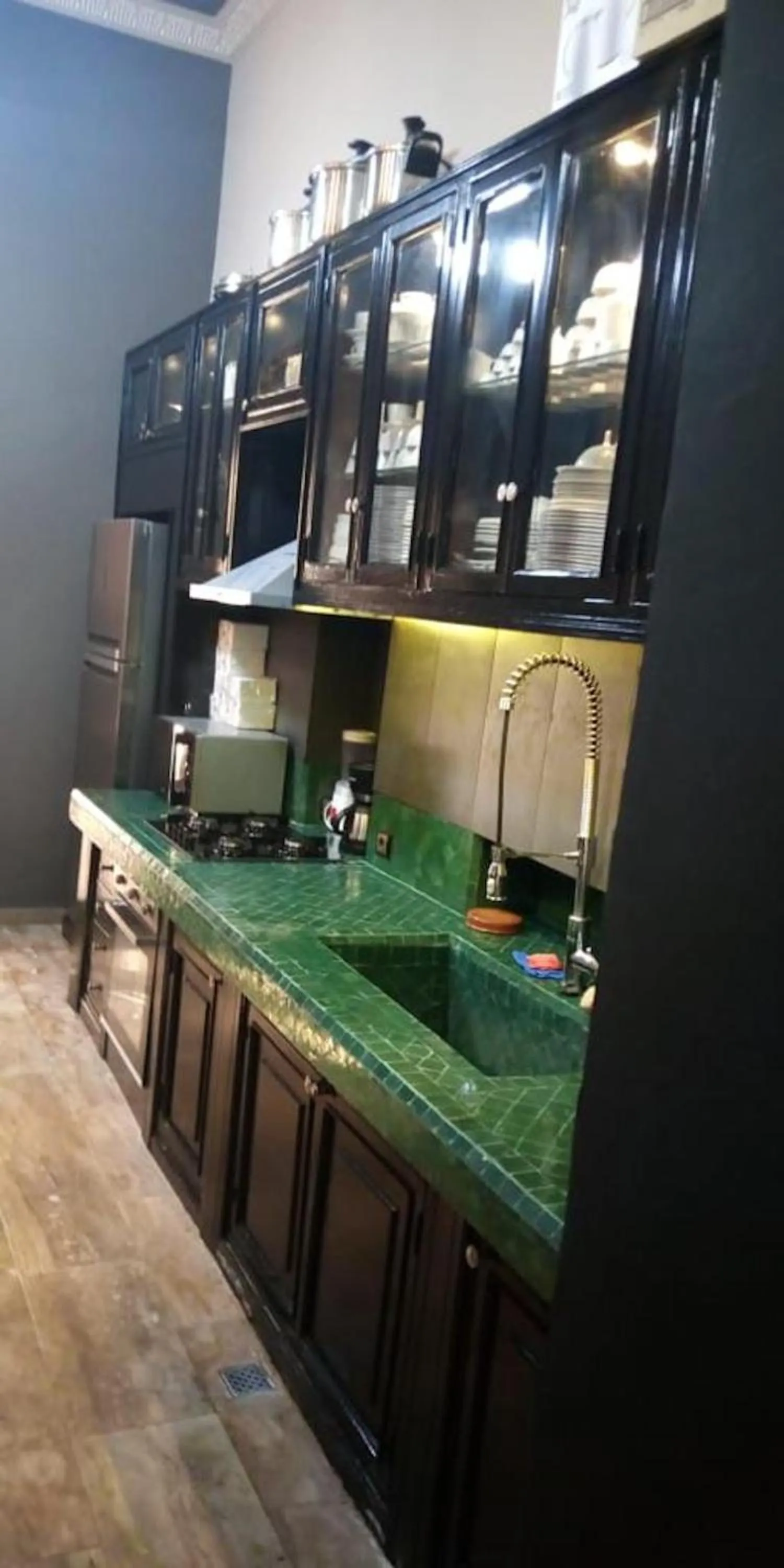 Kitchen or kitchenette in Le Medina Privilège Riad & Spa