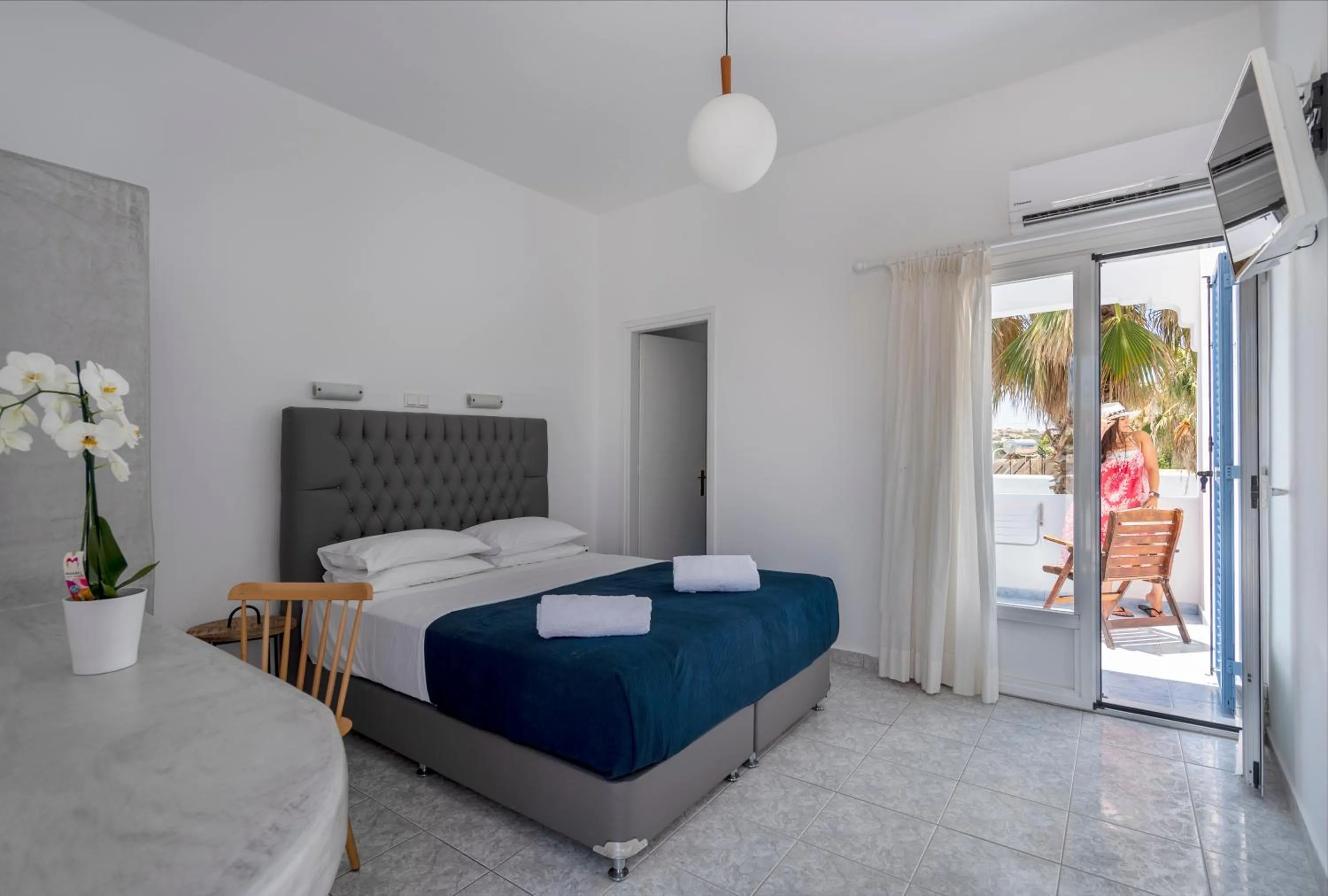 Bed in Galinos Hotel for adults only