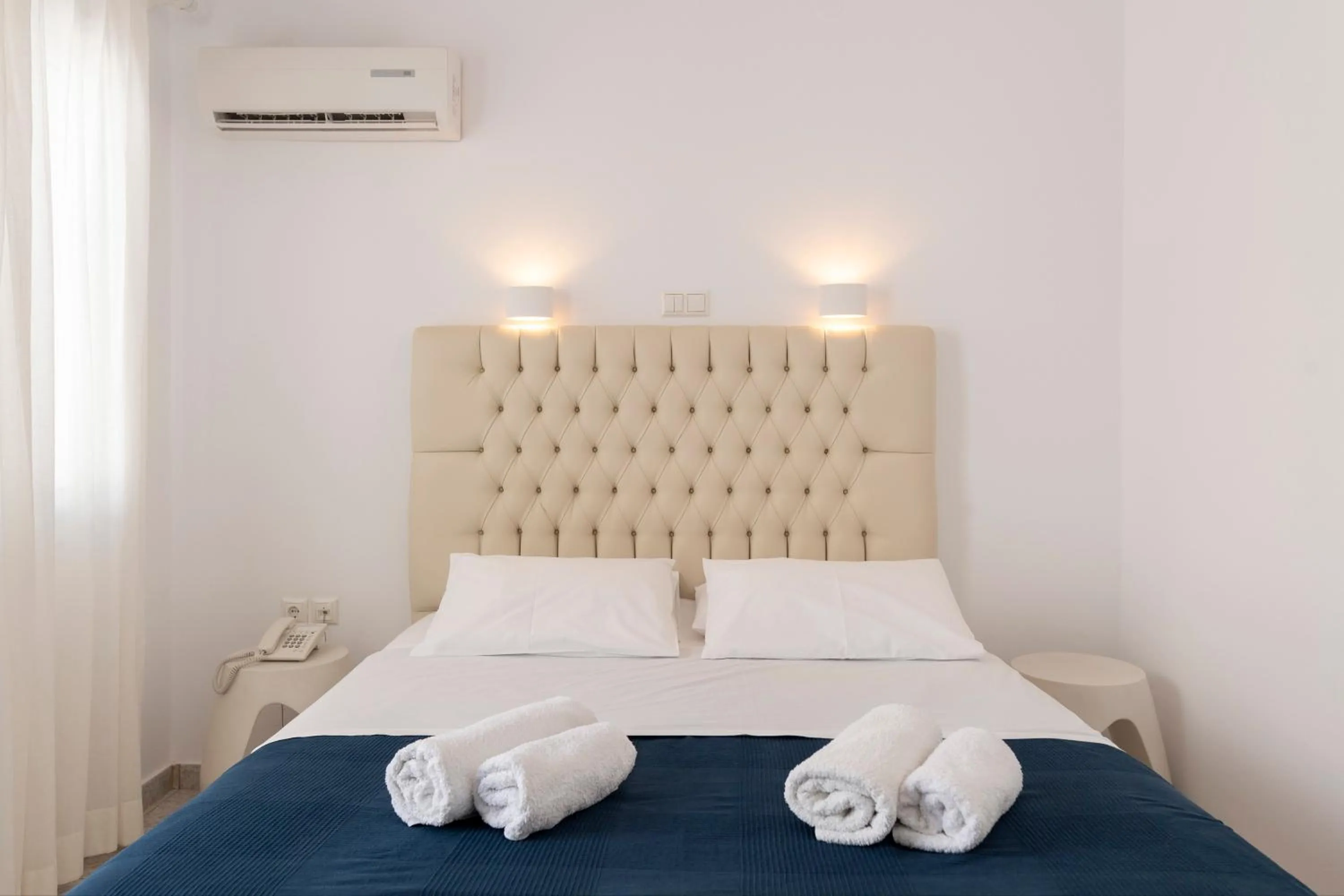 Bed in Galinos Hotel for adults only