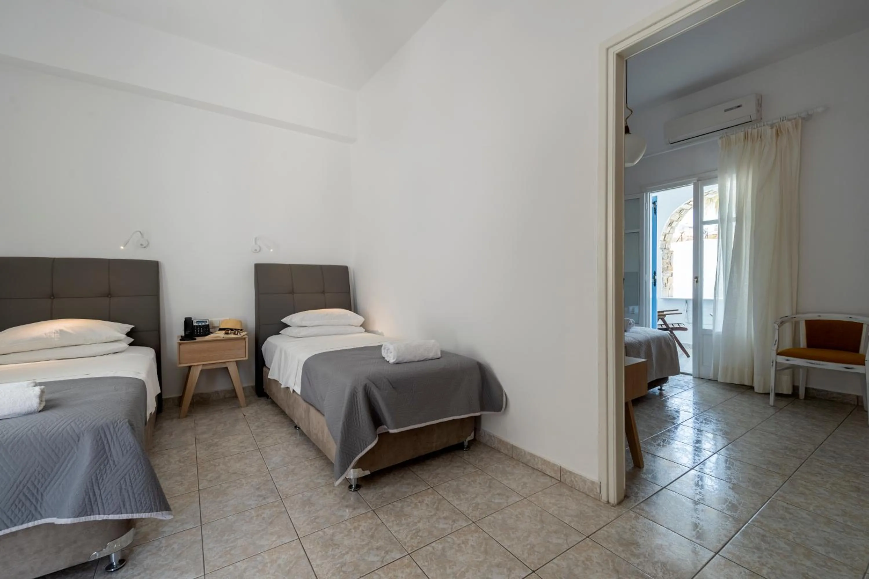 Bed in Galinos Hotel for adults only