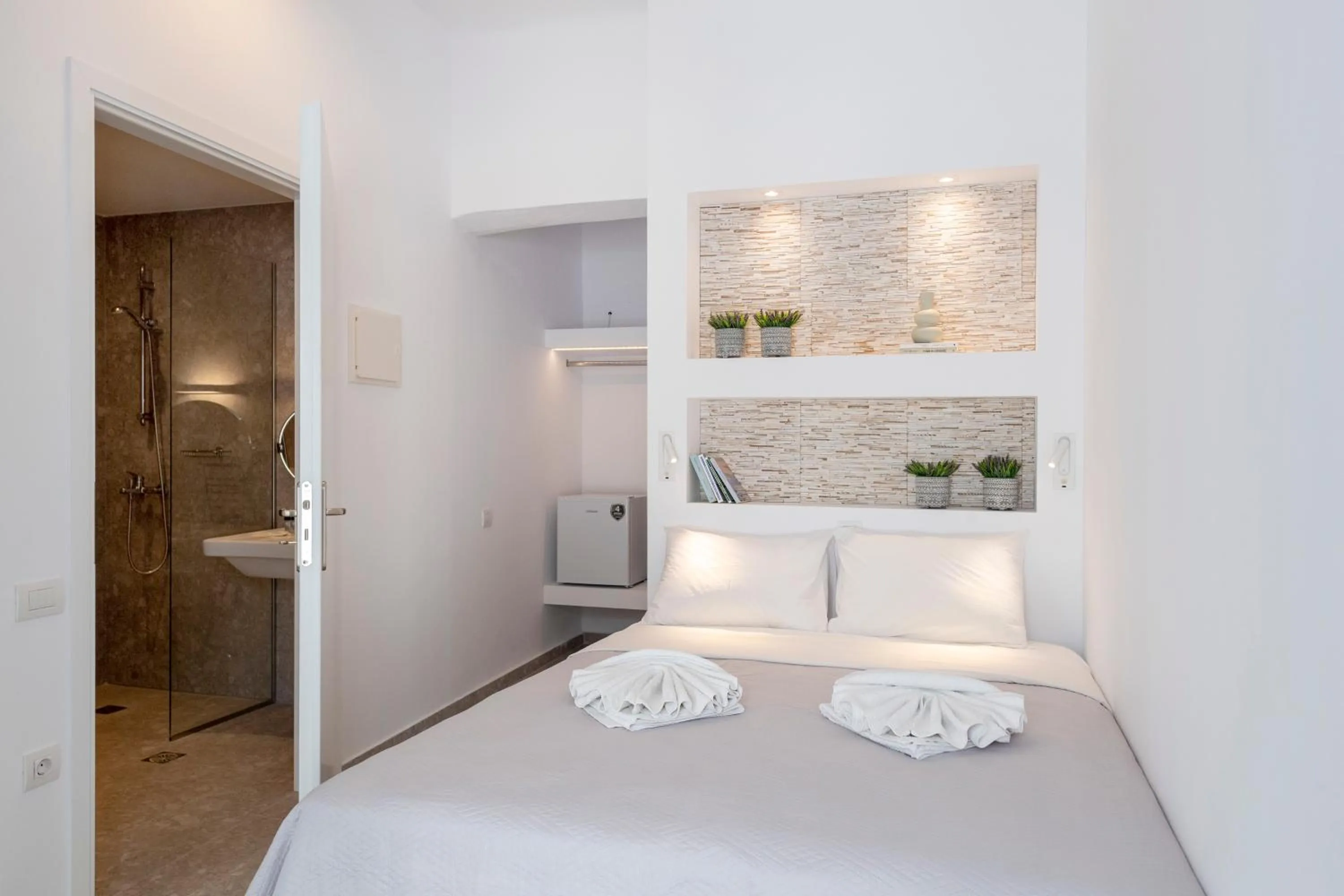 Bed in Galinos Hotel for adults only