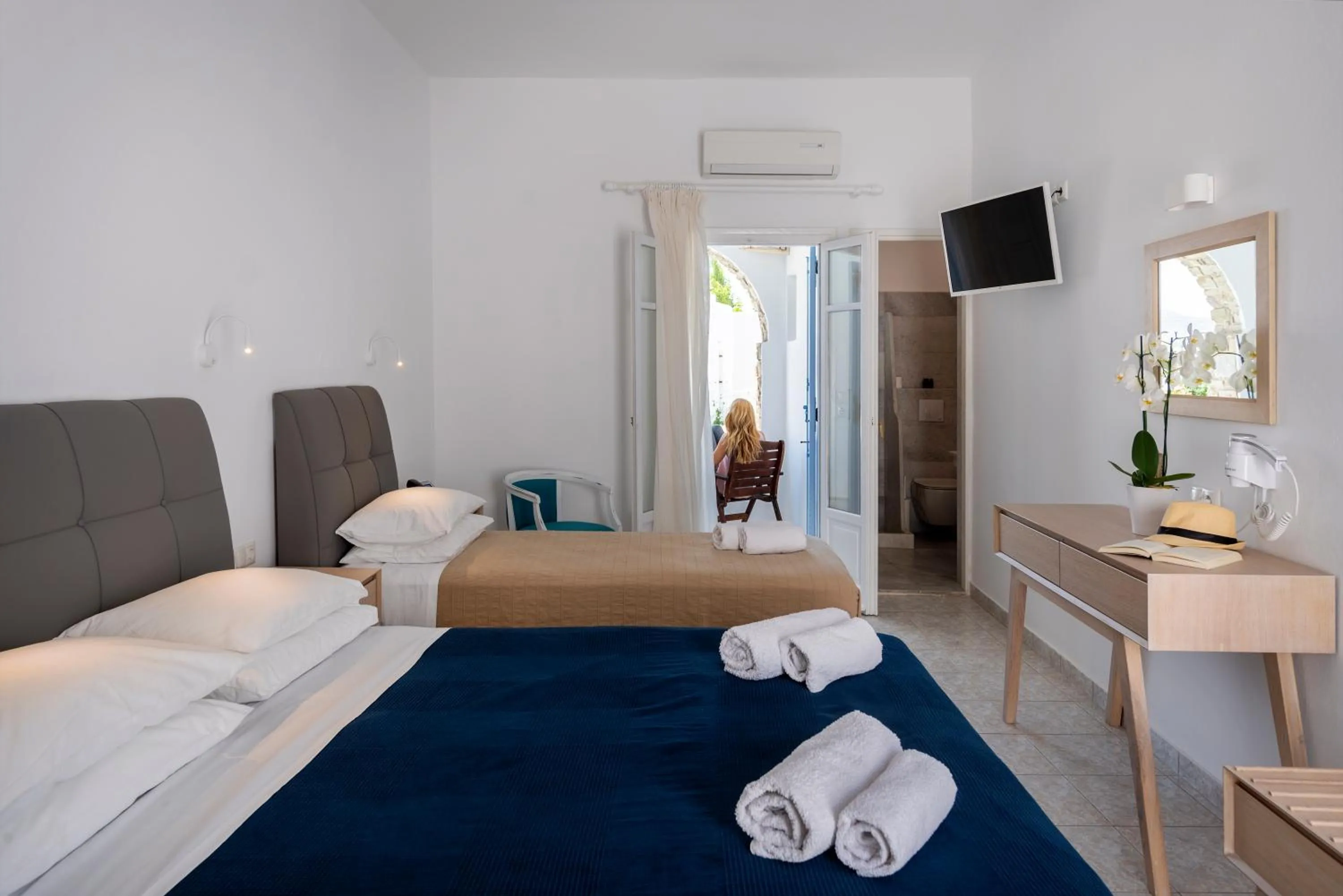 Bed in Galinos Hotel for adults only