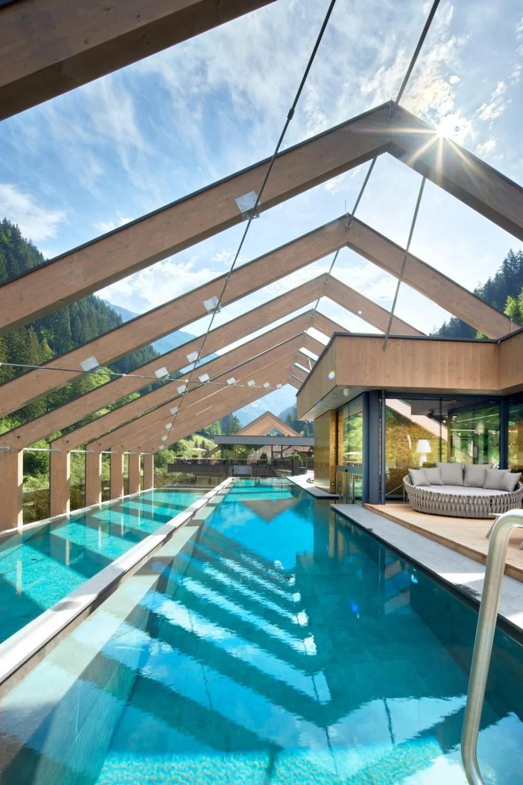 Swimming pool in ZillergrundRock Luxury Mountain Resort