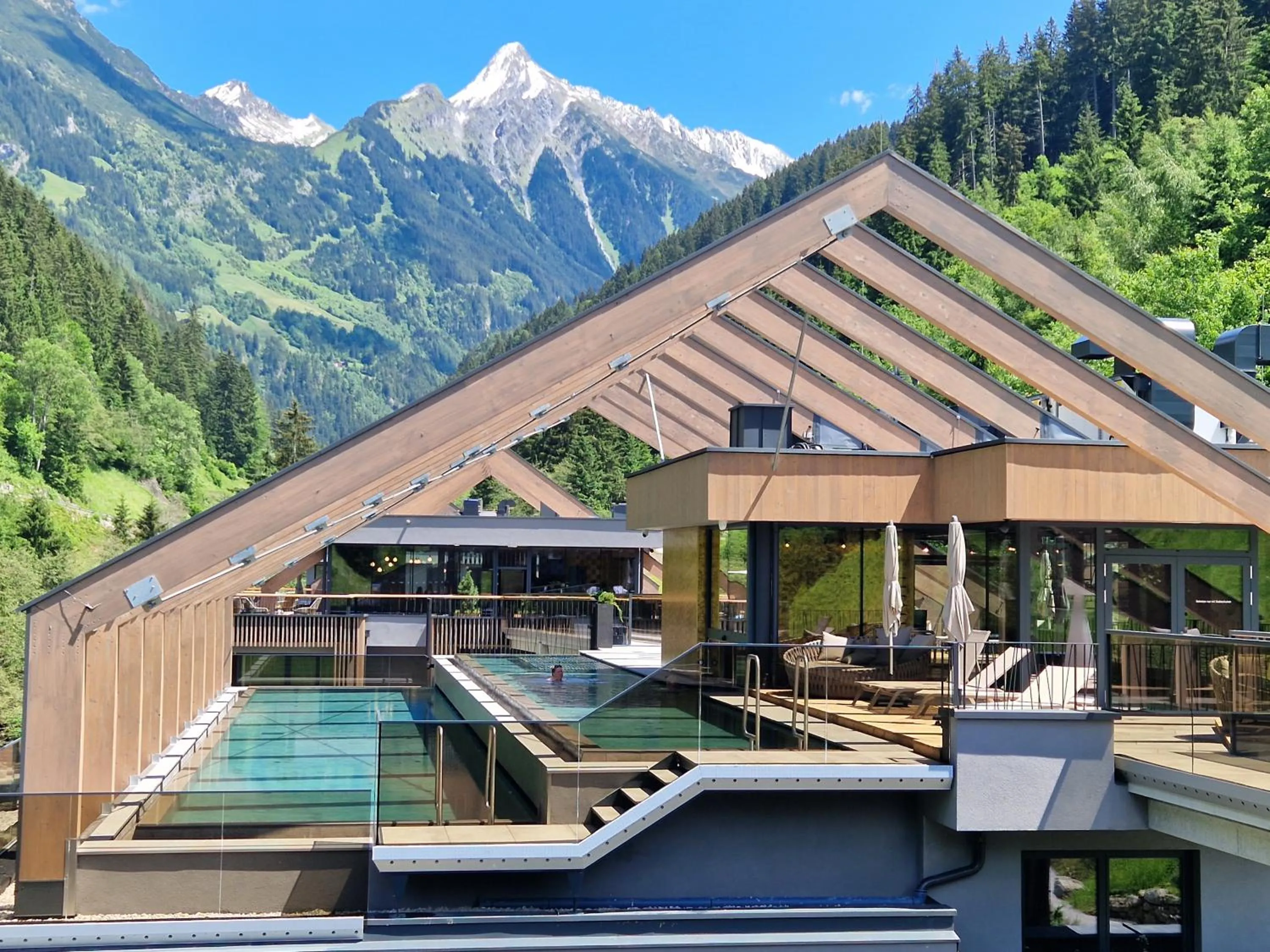 Pool view in ZillergrundRock Luxury Mountain Resort
