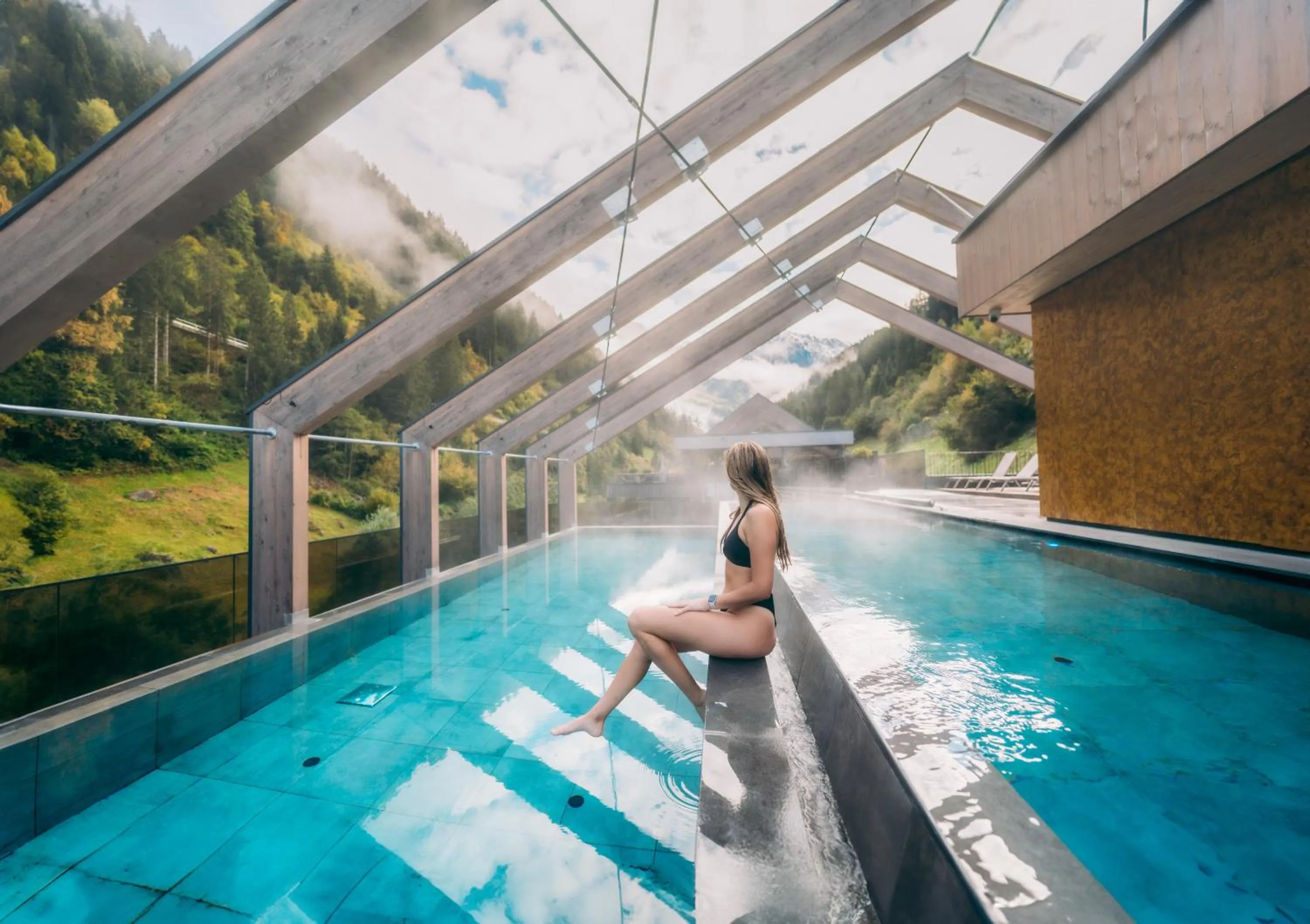 Swimming pool in ZillergrundRock Luxury Mountain Resort