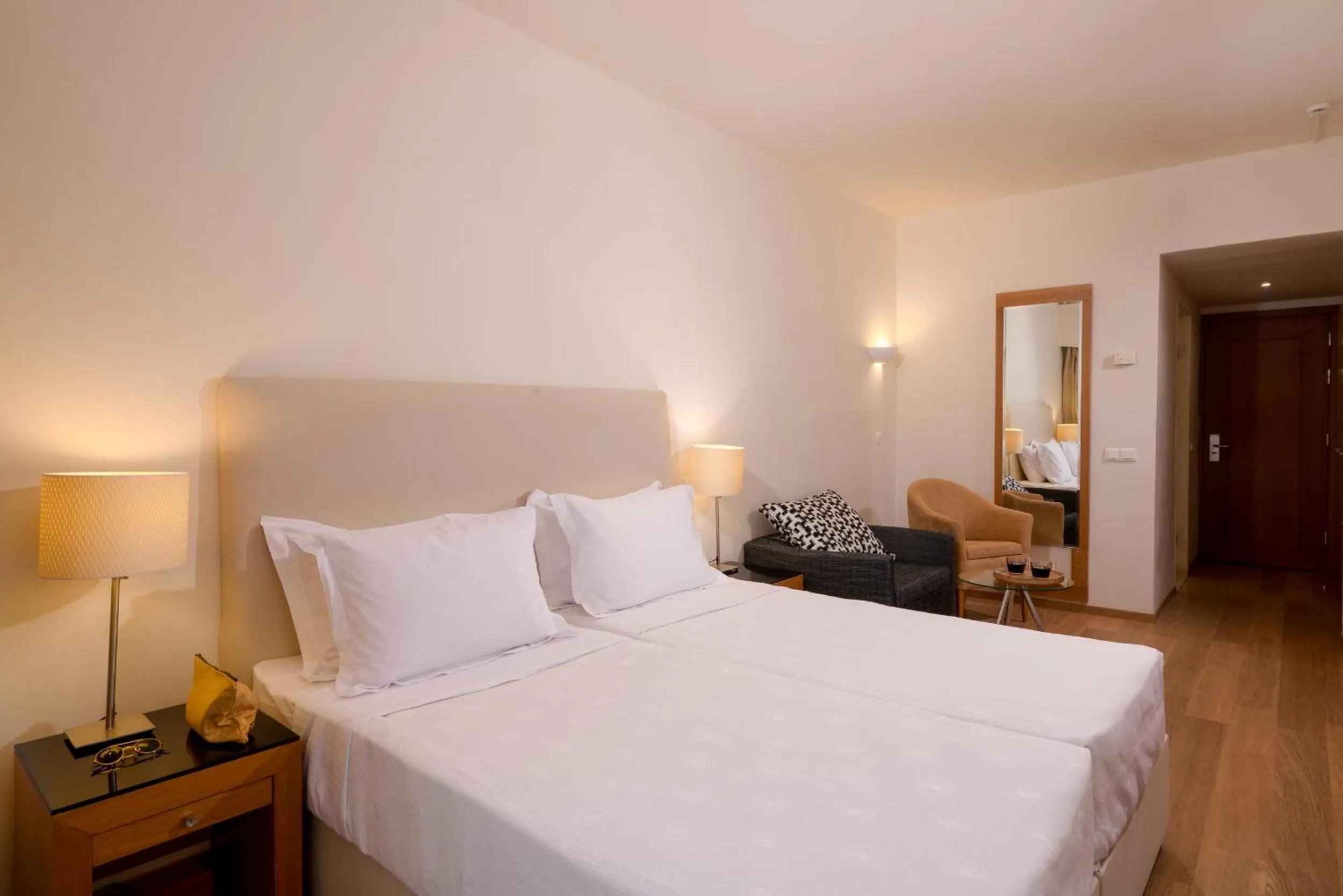 Bed in Kassandra Palace Seaside Resort