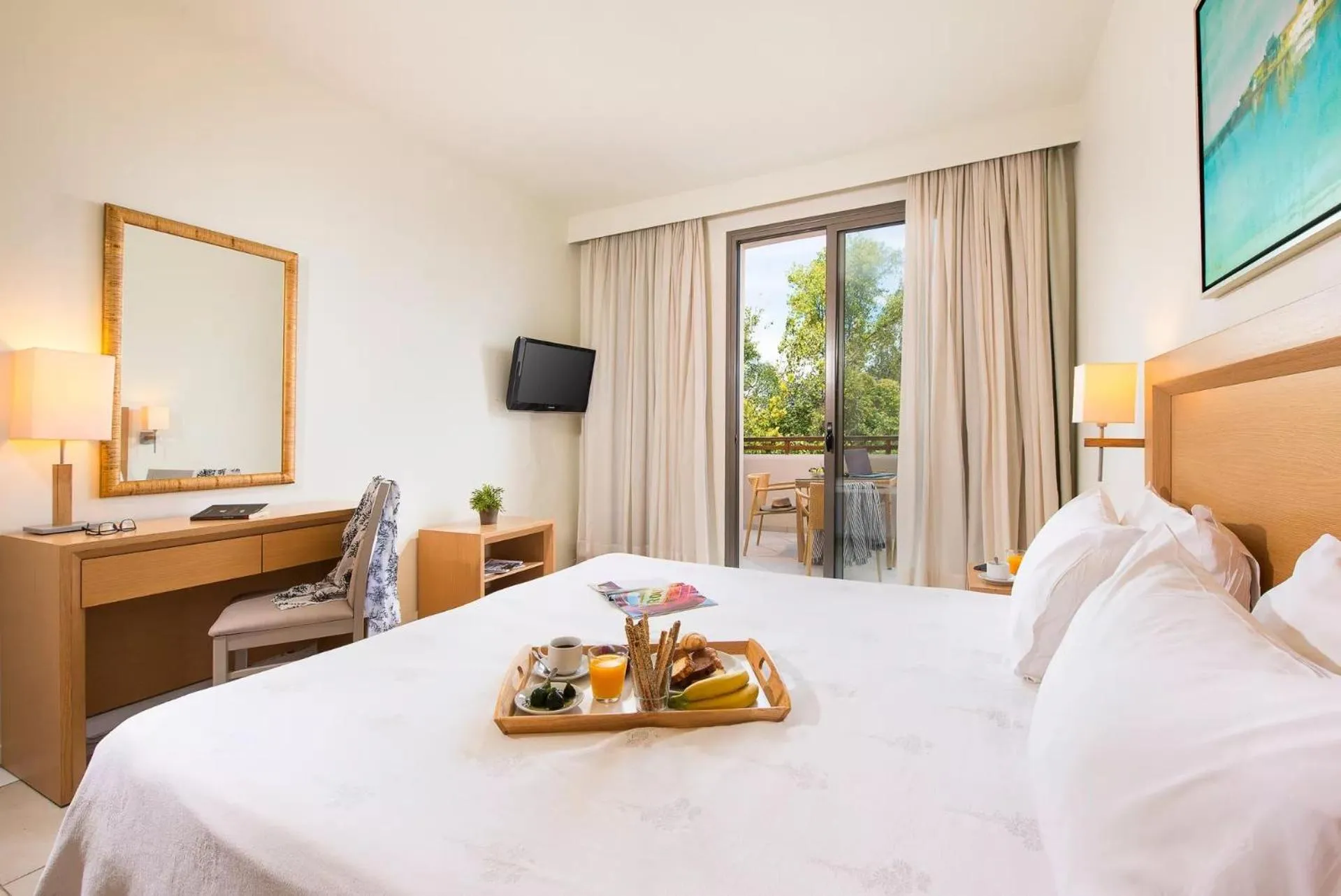 Bed in Kassandra Palace Seaside Resort