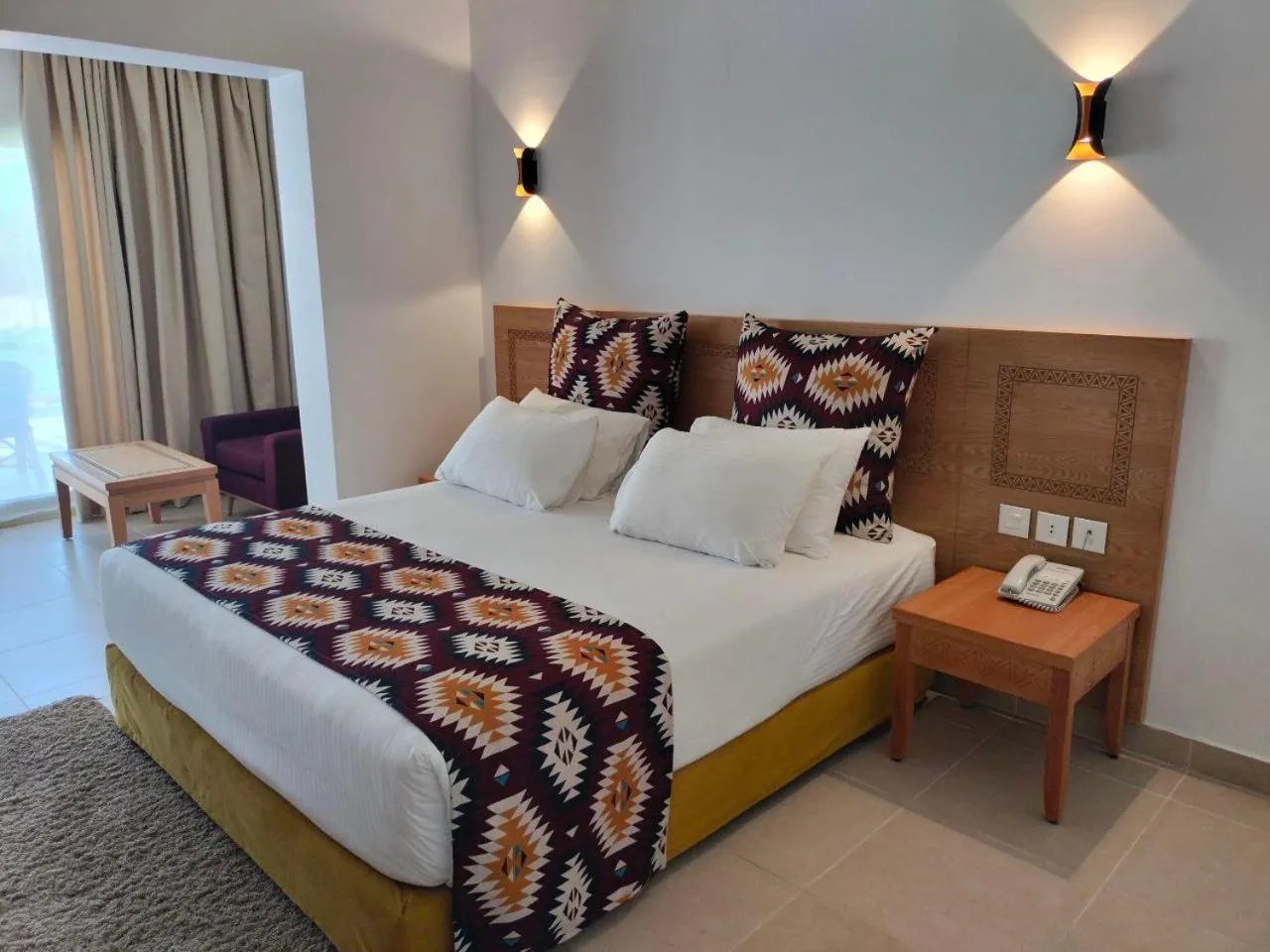 Bed in Tamra Beach Resort