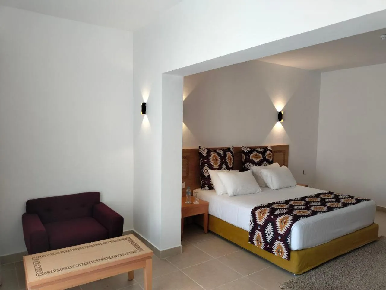 Bed in Tamra Beach Resort