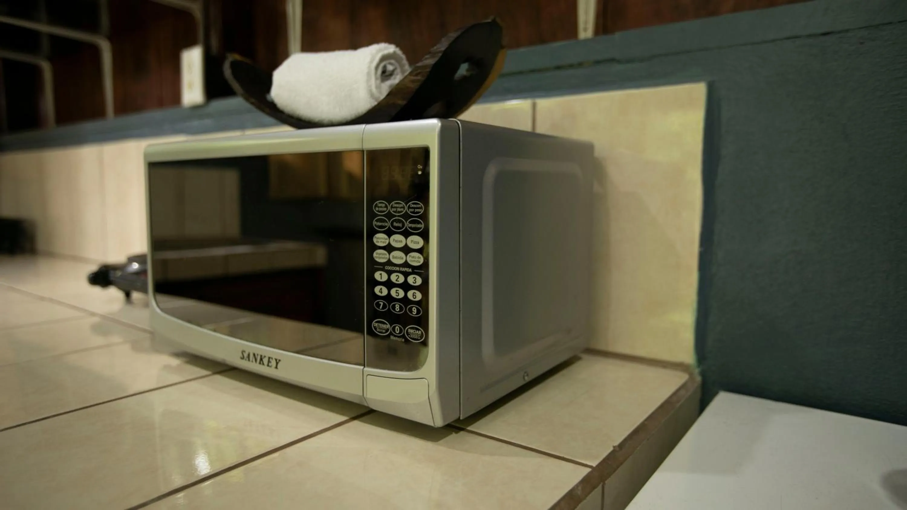 Kitchen or kitchenette in Cabañas del Lago