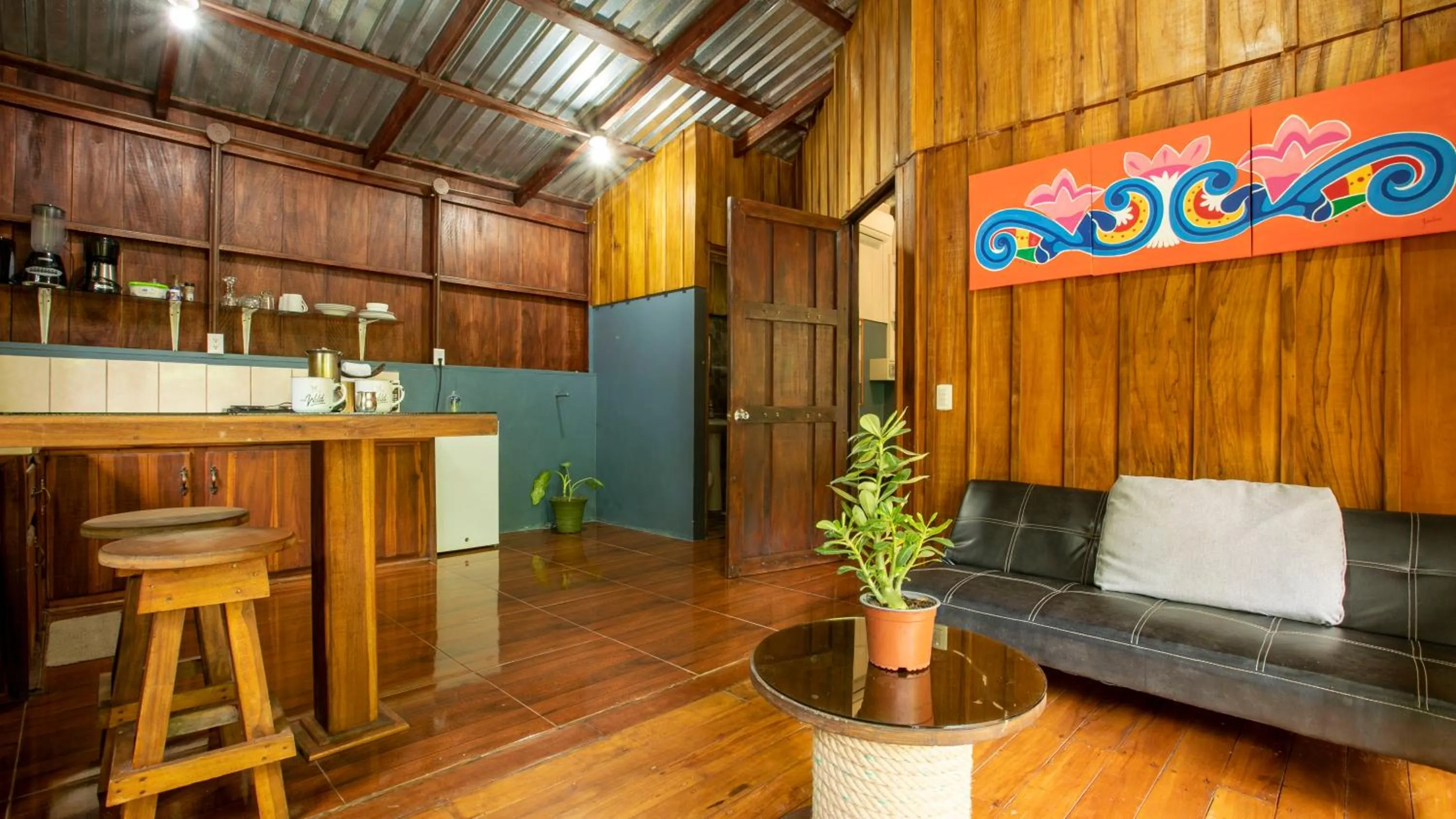 Kitchen or kitchenette in Cabañas del Lago