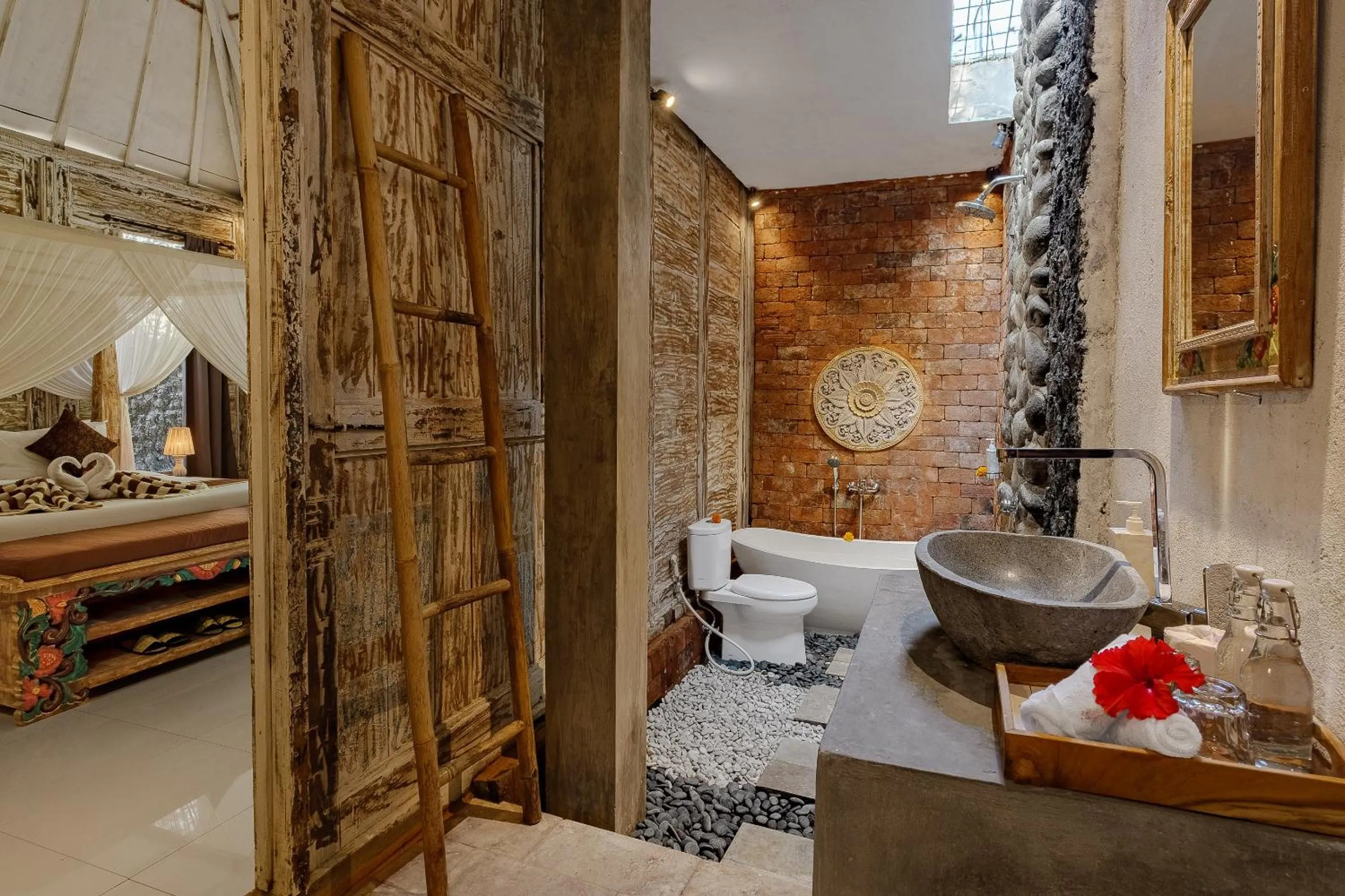 Bathroom, Bed in Pratiwi Ubud Villa