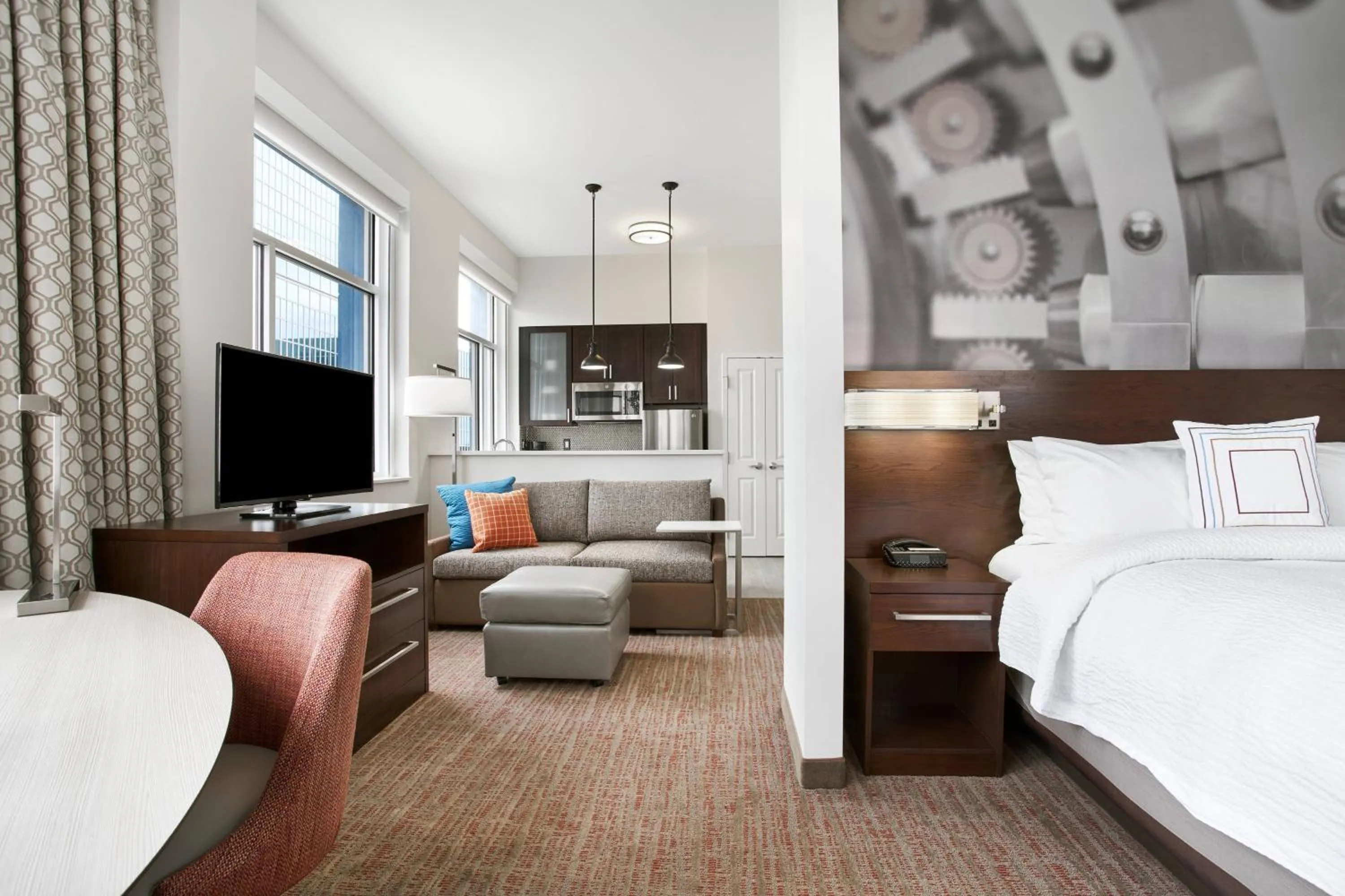 Living room, Bed in Residence Inn by Marriott Wilmington Downtown