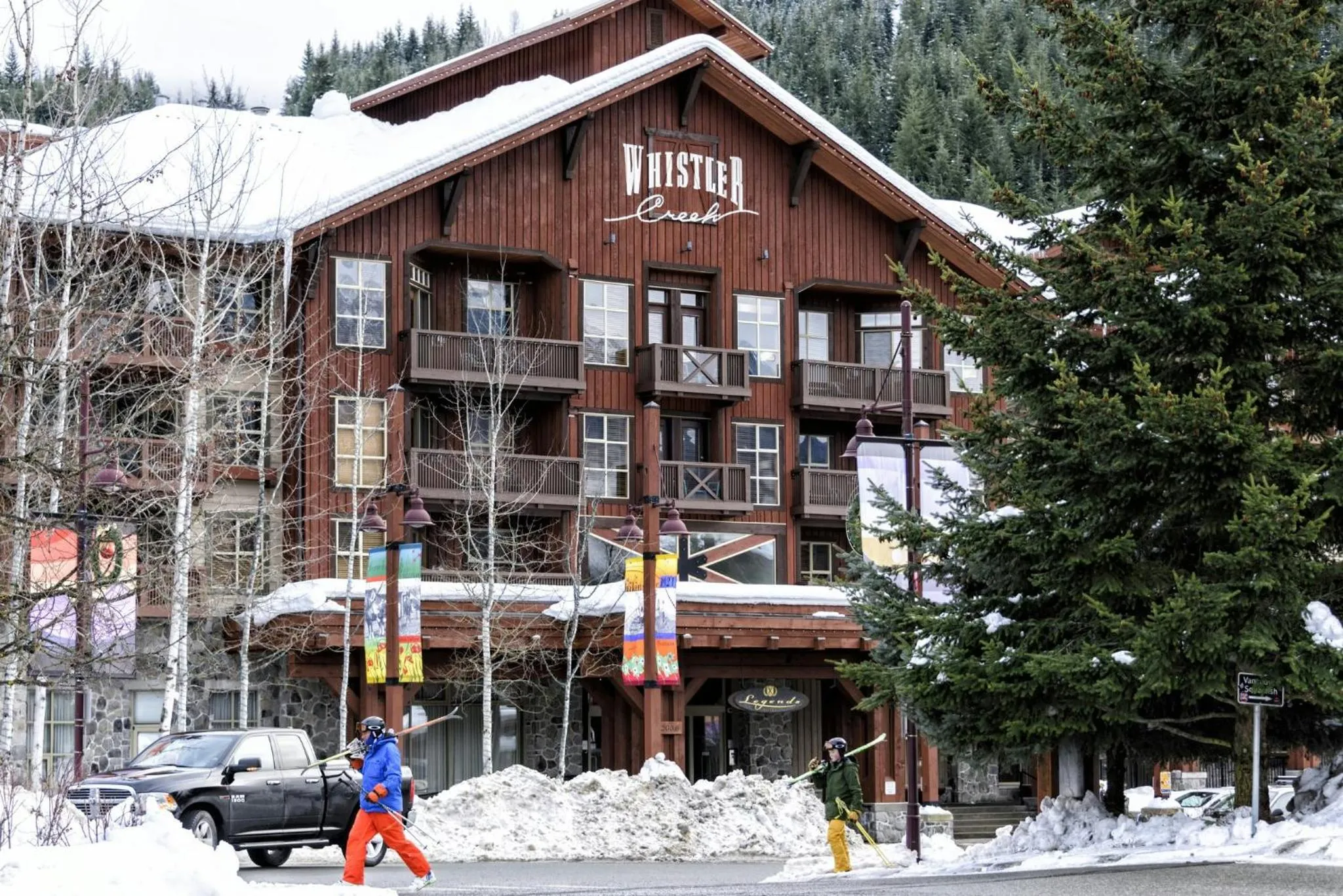 Property building in Legends Whistler, by Lodging Ovations
