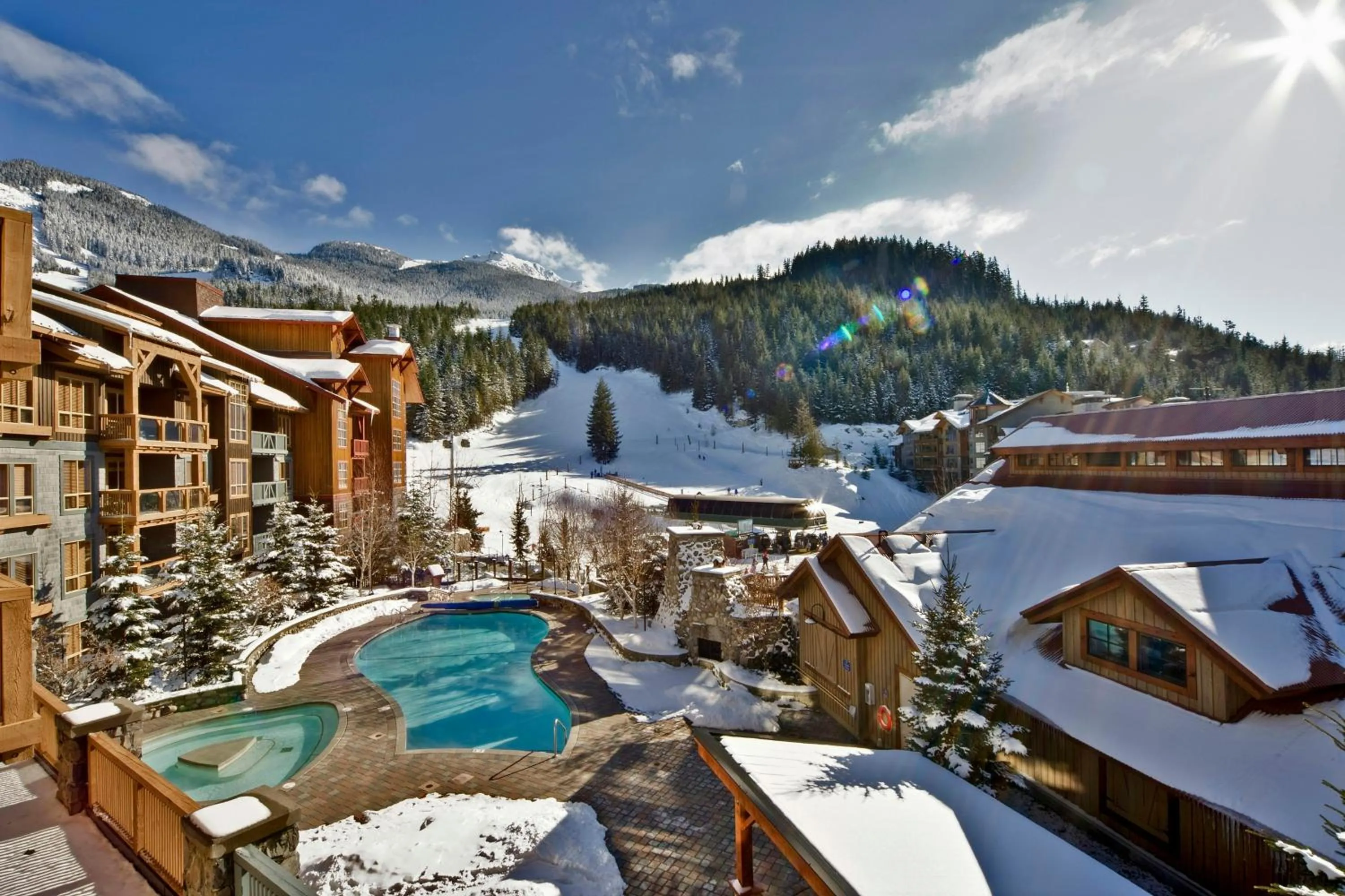 Swimming pool in Legends Whistler, by Lodging Ovations
