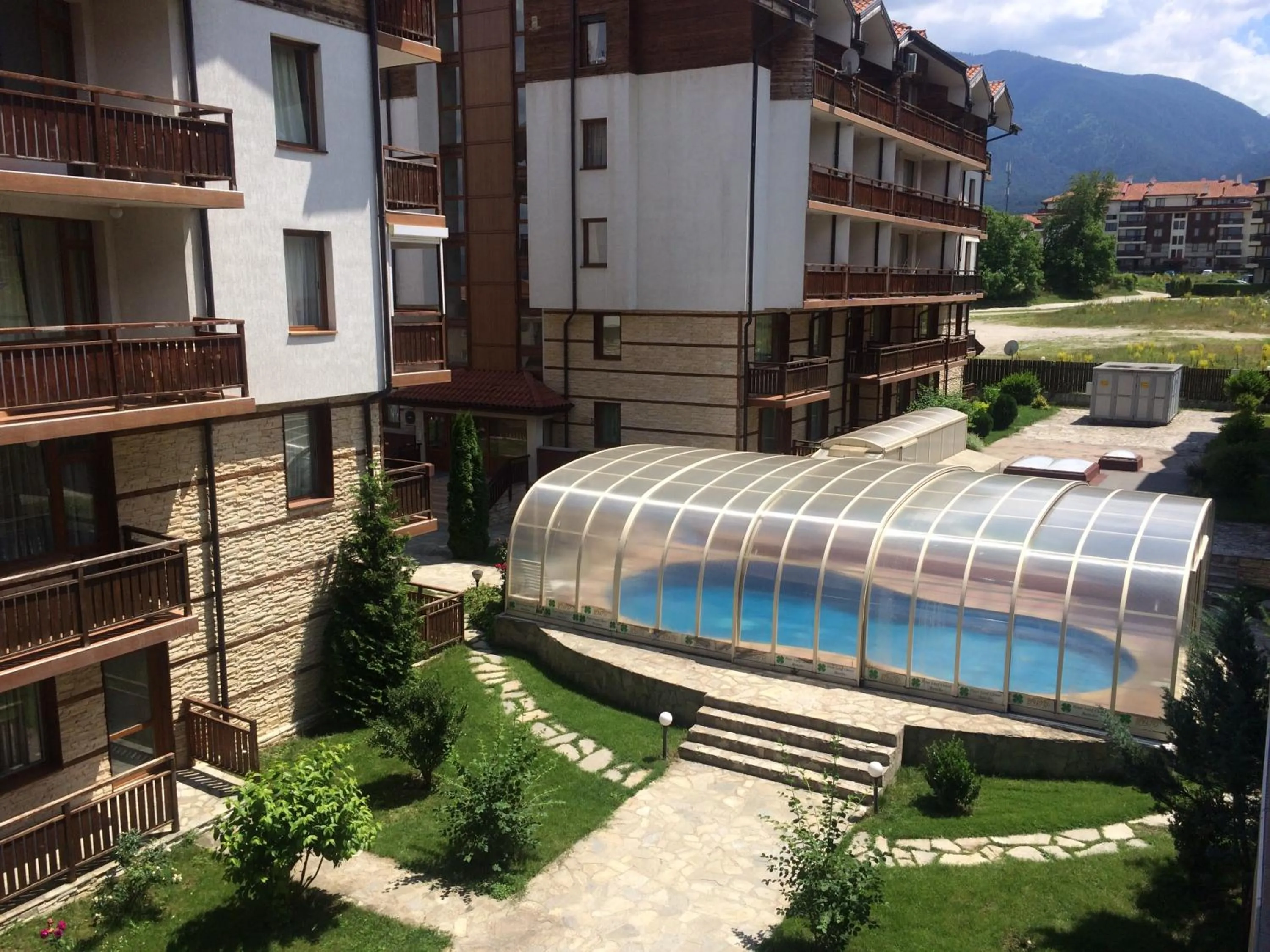 Bird's eye view in Apartments Four Leaf Clover Bansko to rent