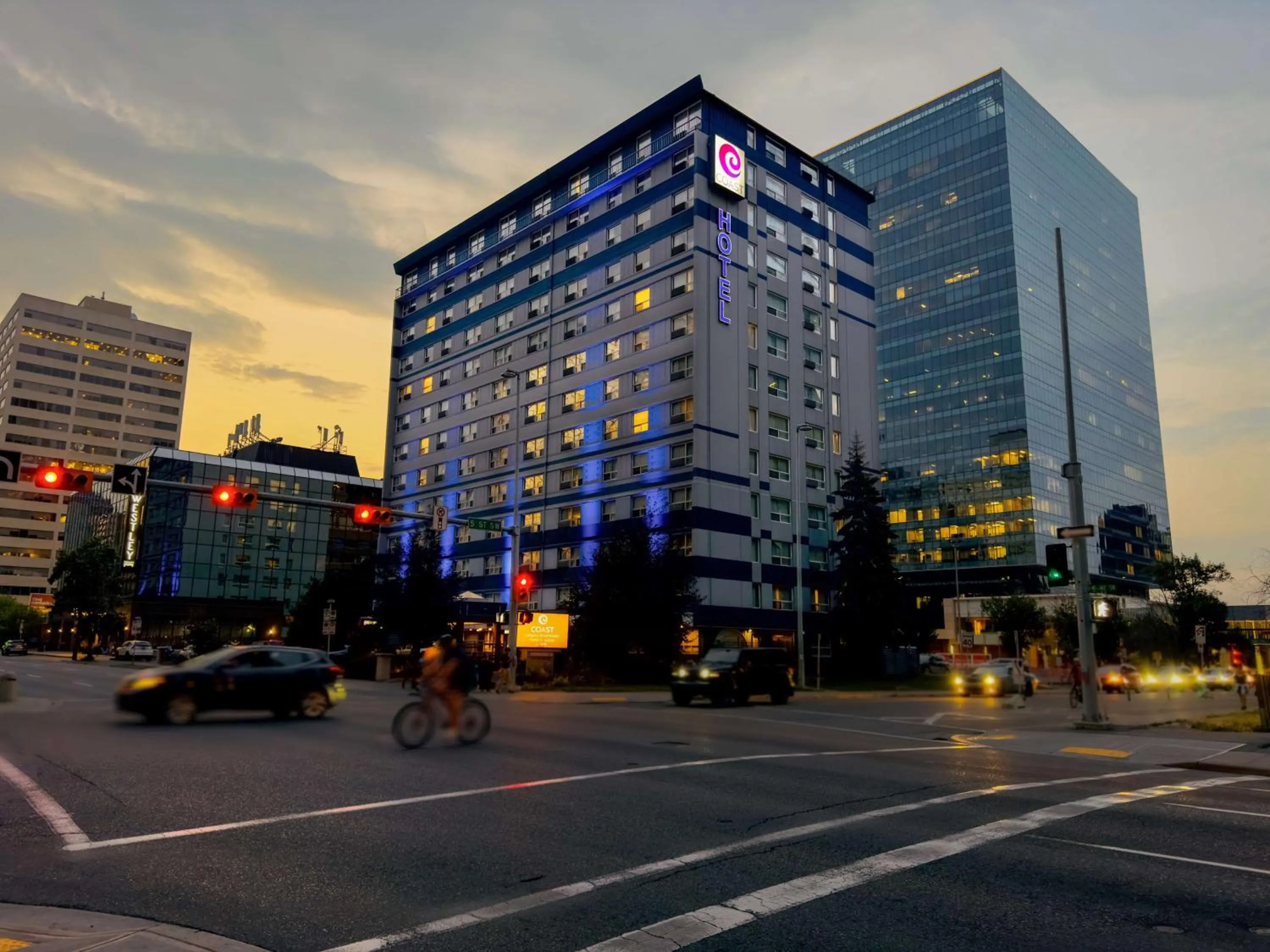 Property building in Coast Calgary Downtown Hotel & Suites by APA