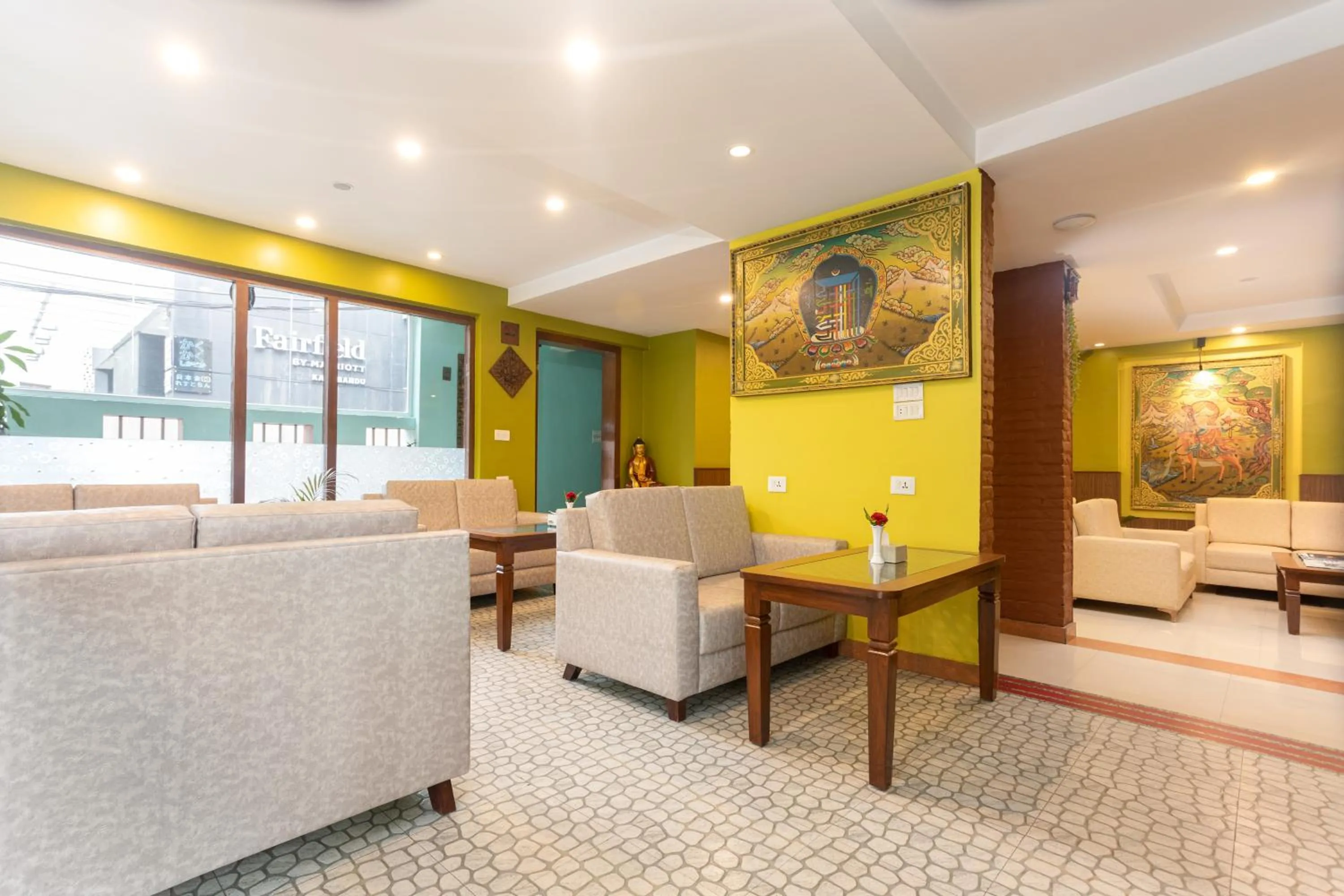 Lobby or reception in Oasis Kathmandu Hotel