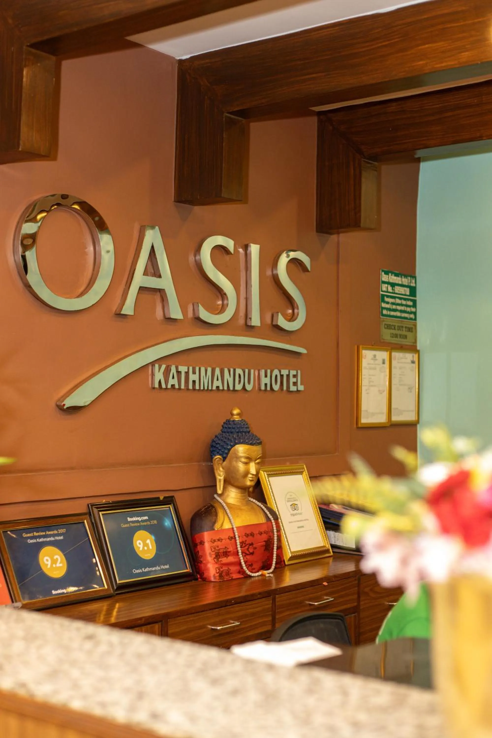 Logo/Certificate/Sign in Oasis Kathmandu Hotel