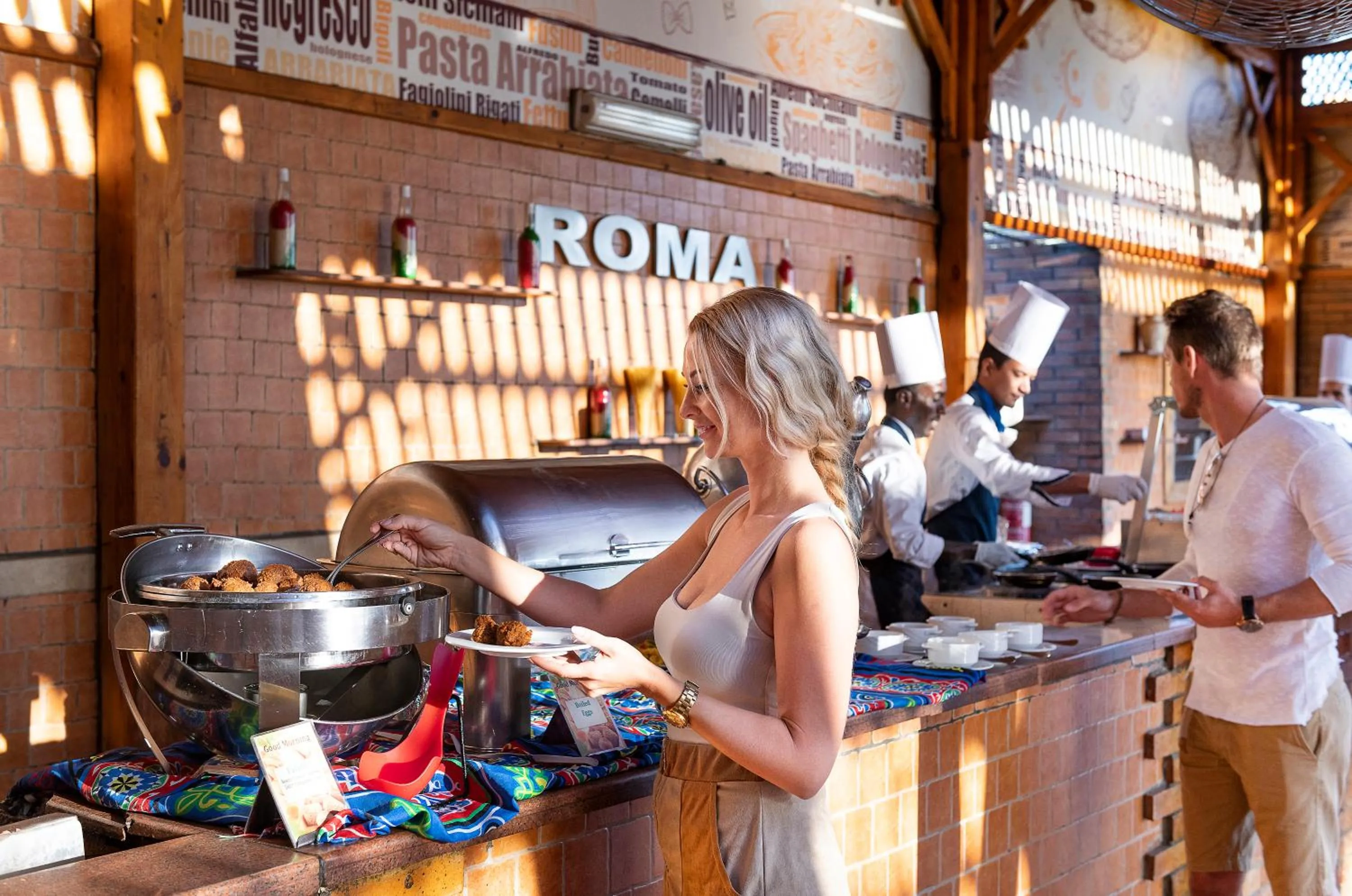 Restaurant/places to eat in Three Corners Sea Beach Resort