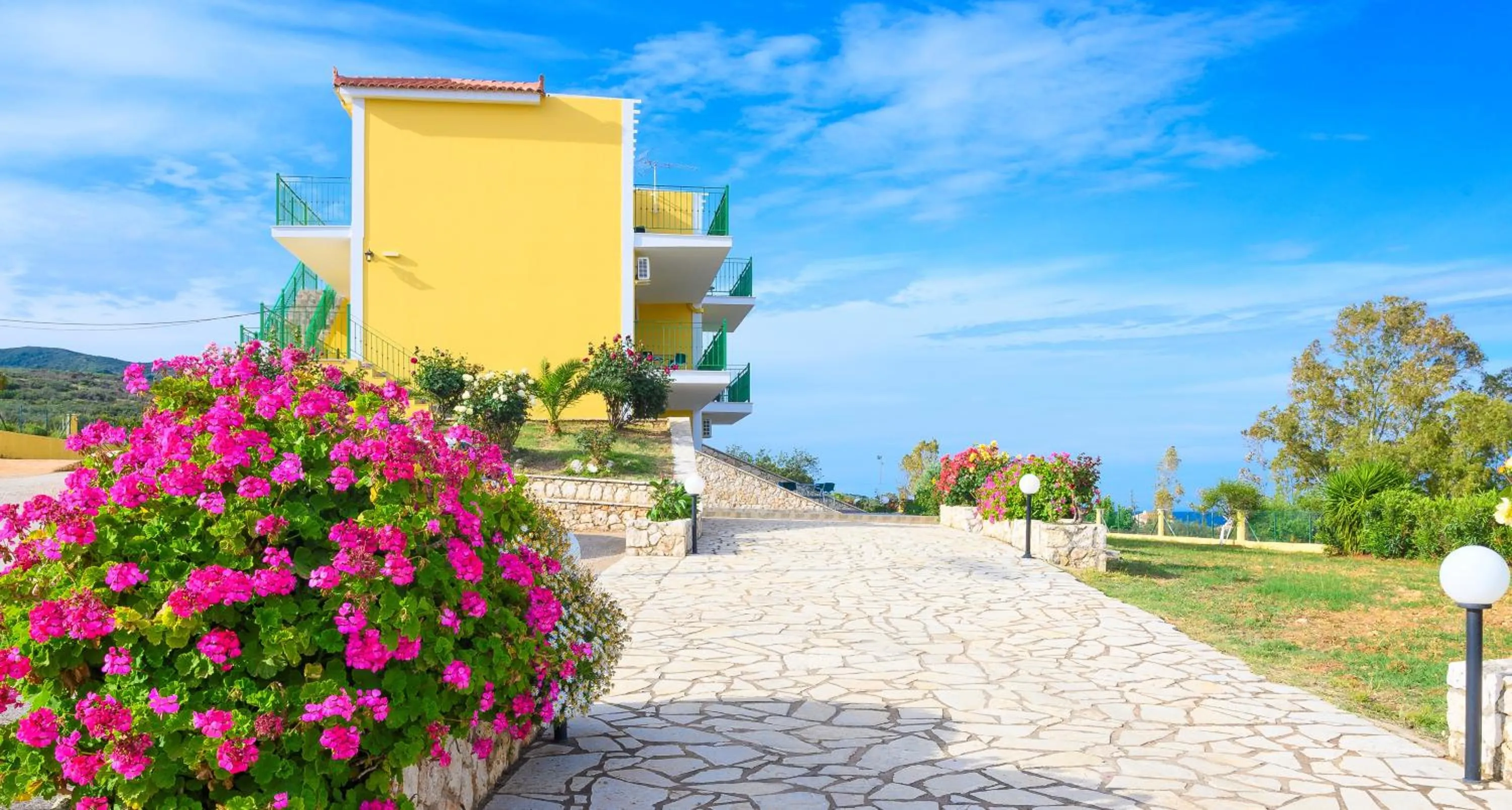 Property building in Summer Sun