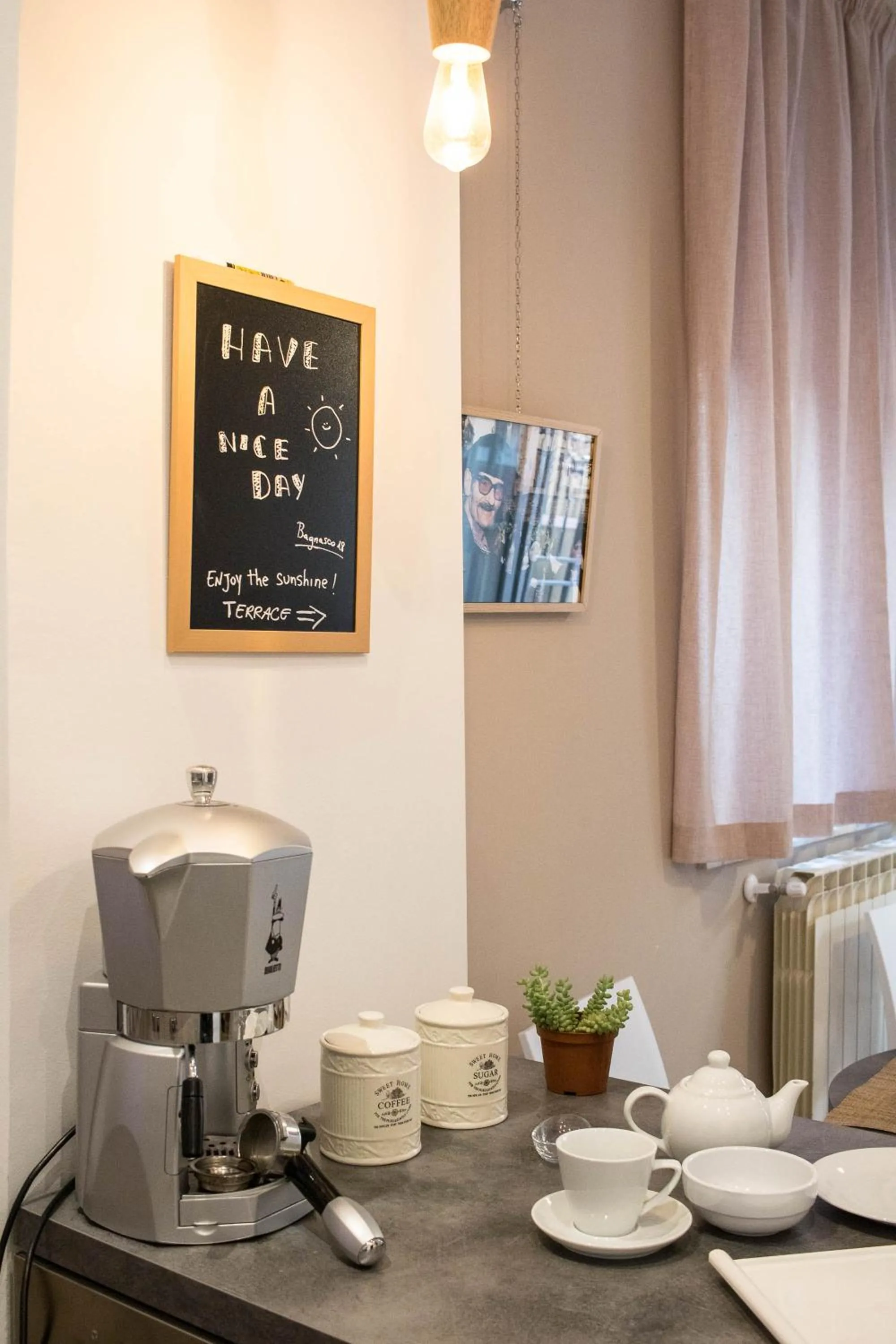 Communal kitchen in Bagnasco 18 suite&terrace