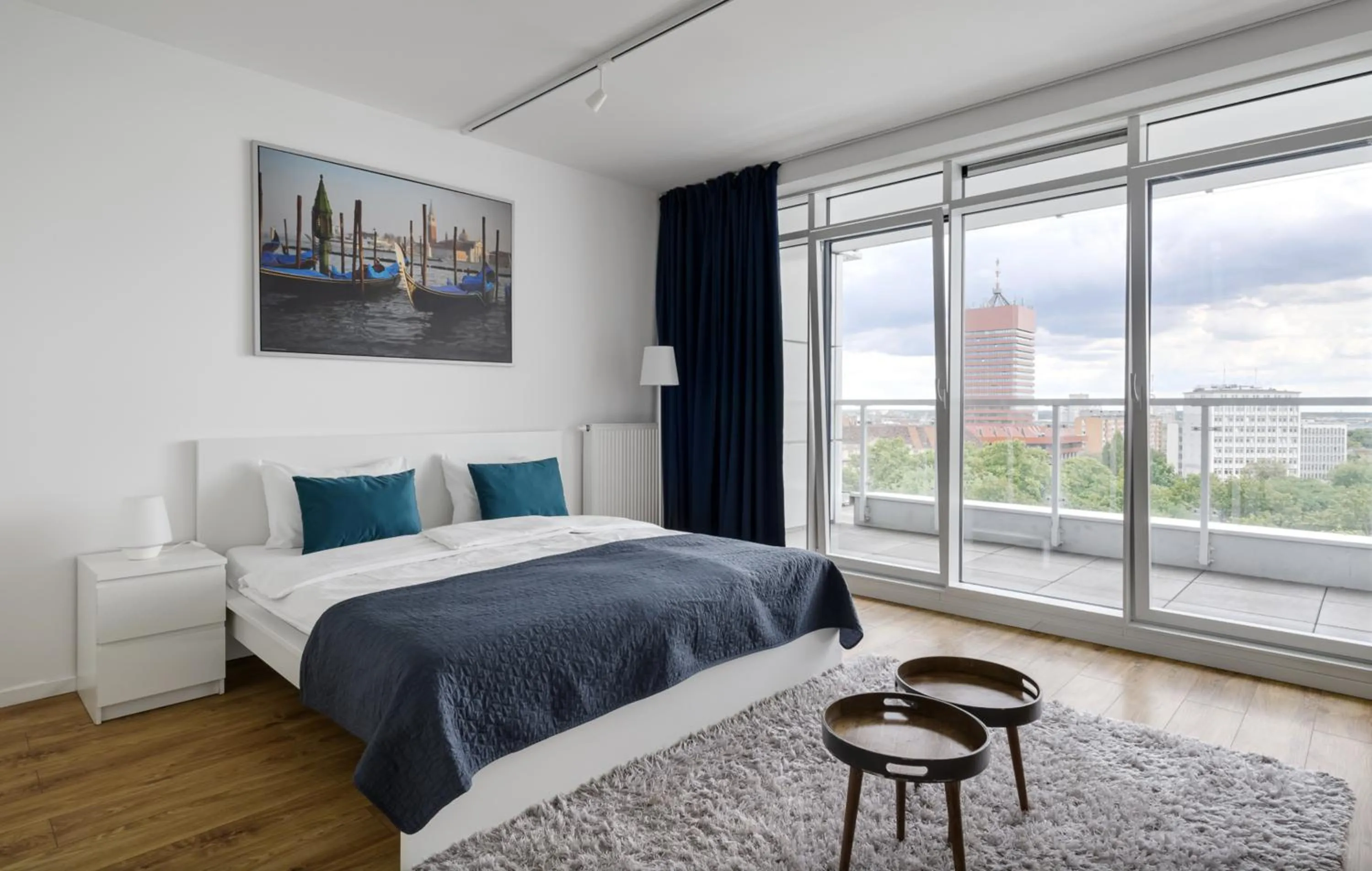 Bed in Poznań Apartments Towarowa