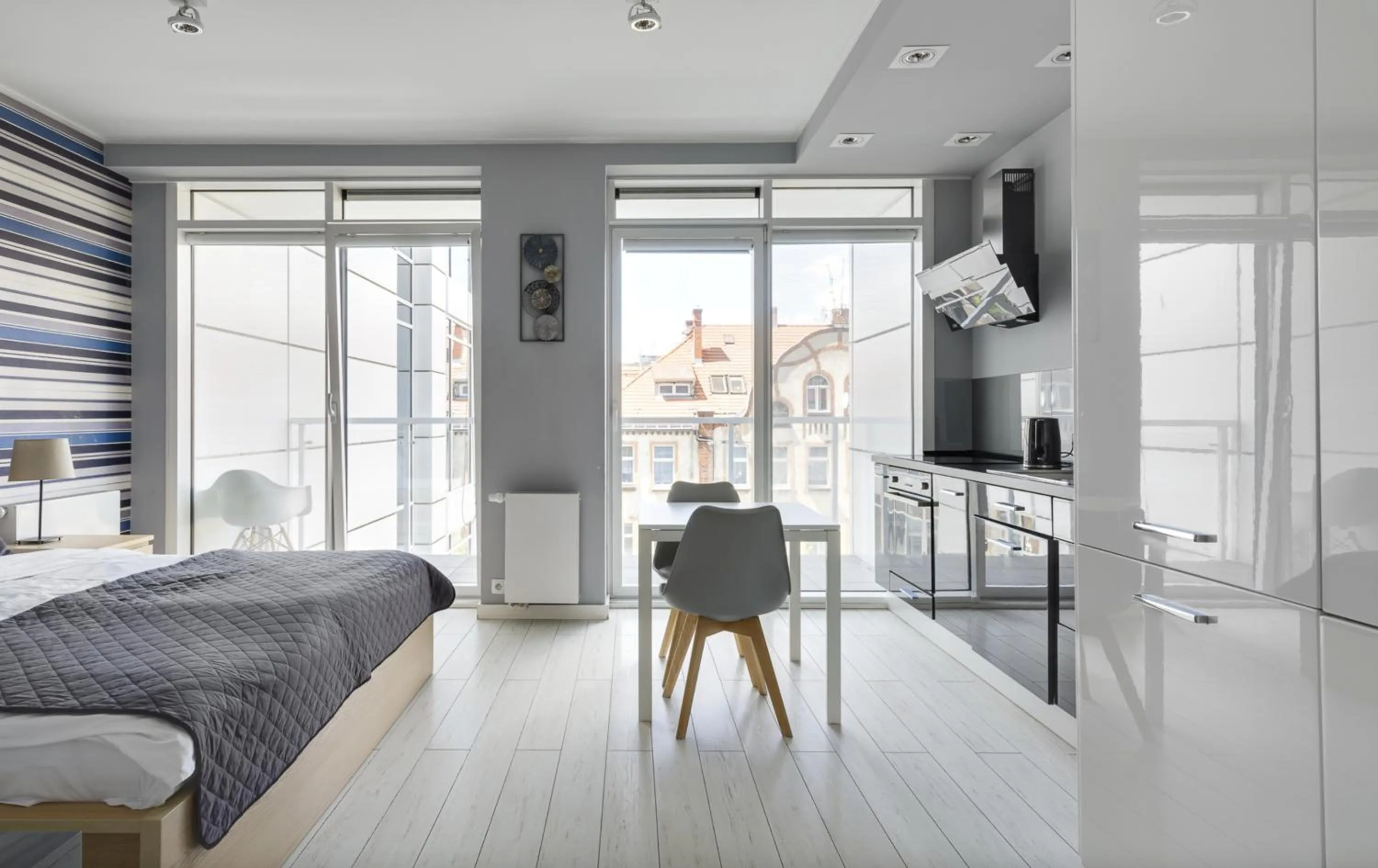 Bed in Poznań Apartments Towarowa