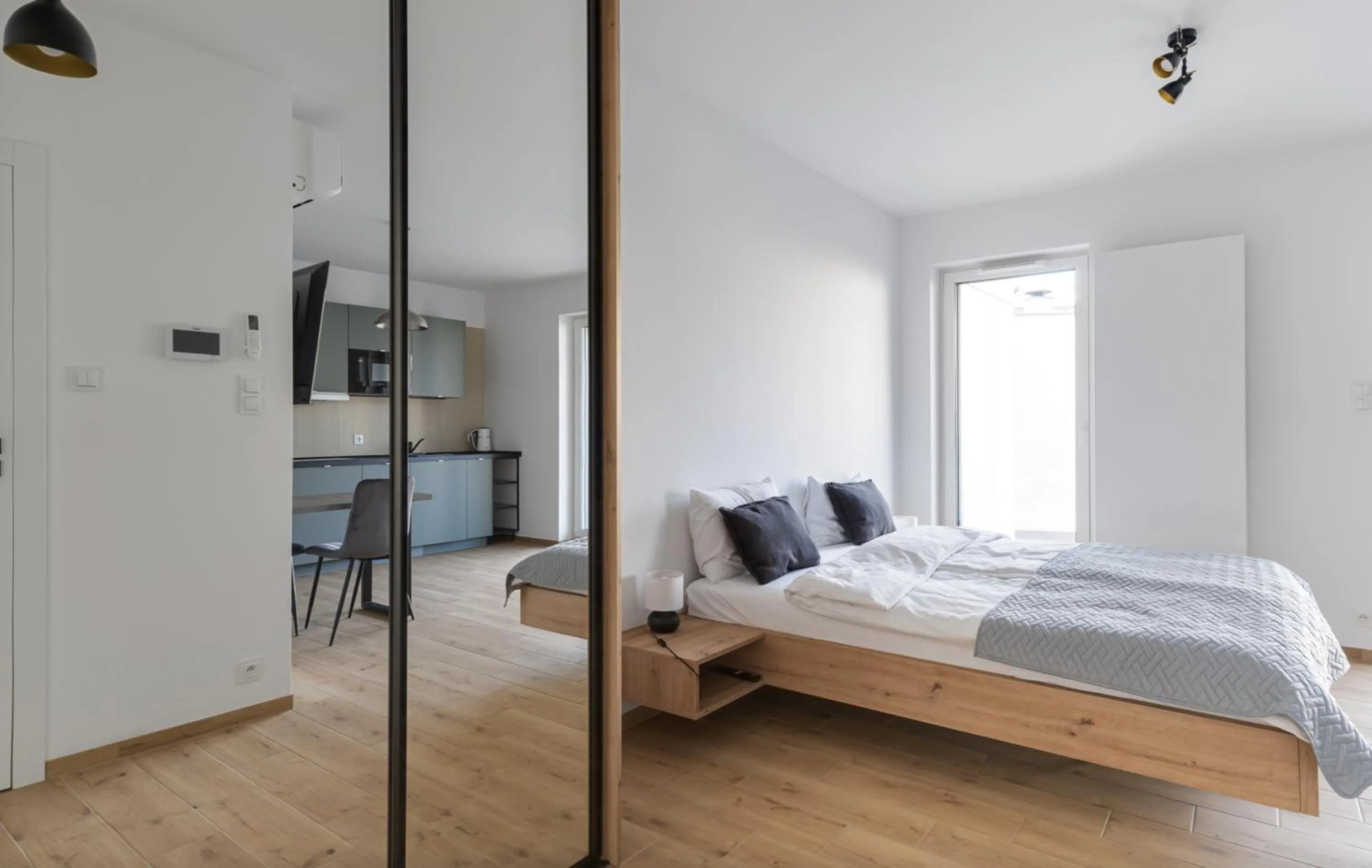 Bed in Poznań Apartments Towarowa