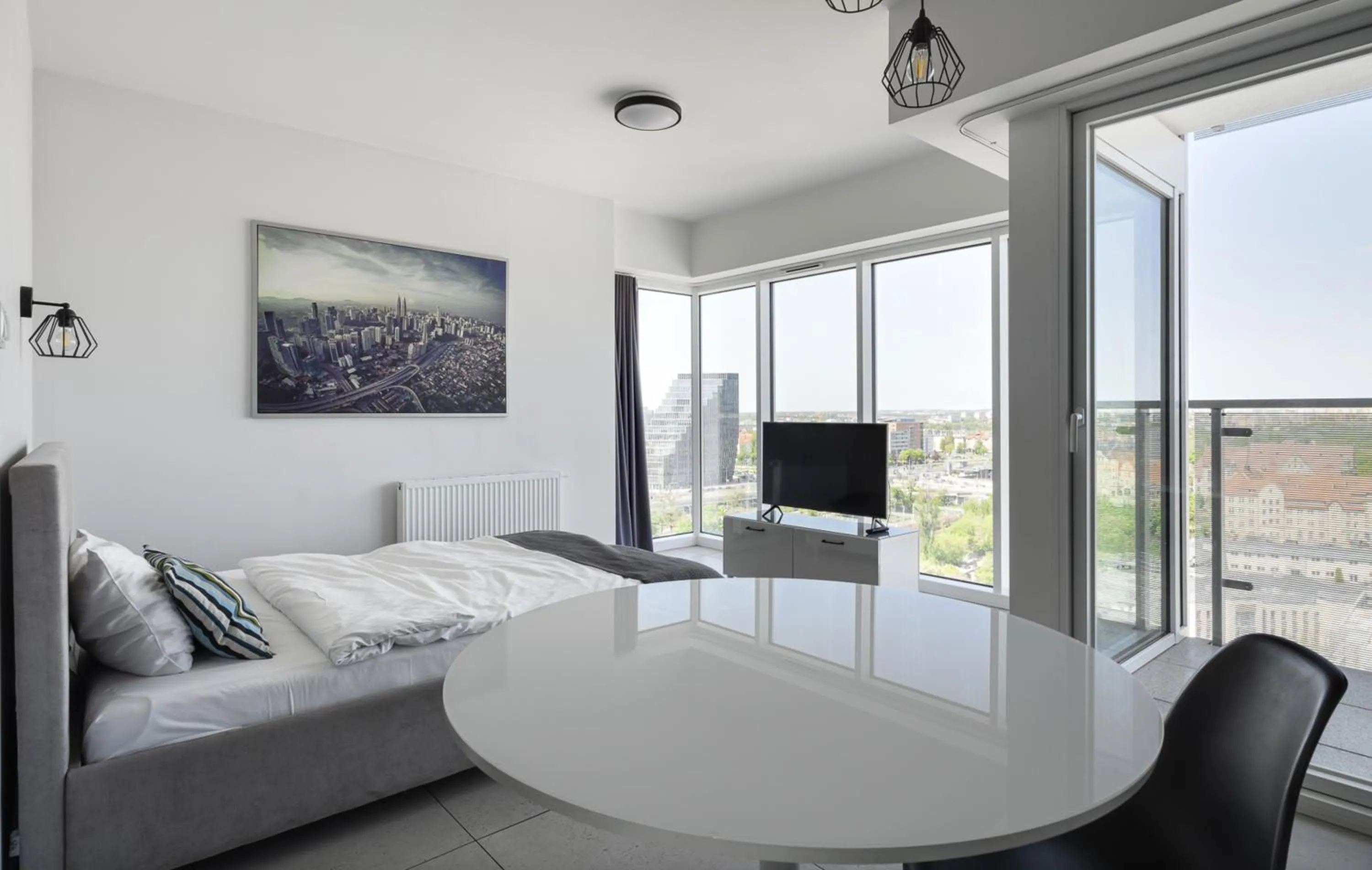 Bed in Poznań Apartments Towarowa